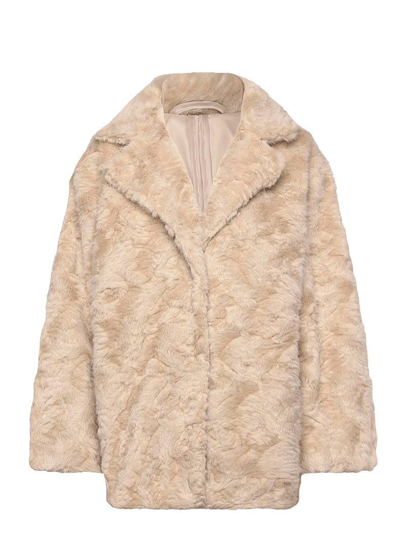 Karen By Simonsen - KBBolinda Fur Jacket - faux fur jakker - egret - 0