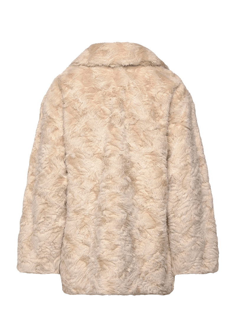 Karen By Simonsen - KBBolinda Fur Jacket - faux fur jakker - egret - 1
