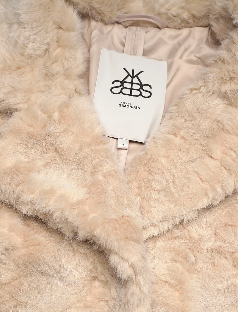 Karen By Simonsen - KBBolinda Fur Jacket - faux fur jakker - egret - 2