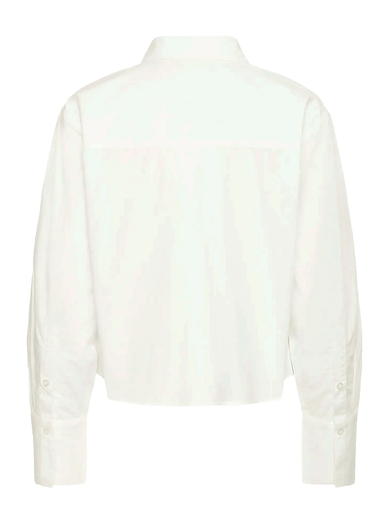 Karen By Simonsen - KBDylan Malle Shirt - långärmade skjortor - bright white - 2