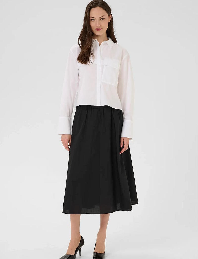 Karen By Simonsen - KBDylan Malle Shirt - långärmade skjortor - bright white - 3