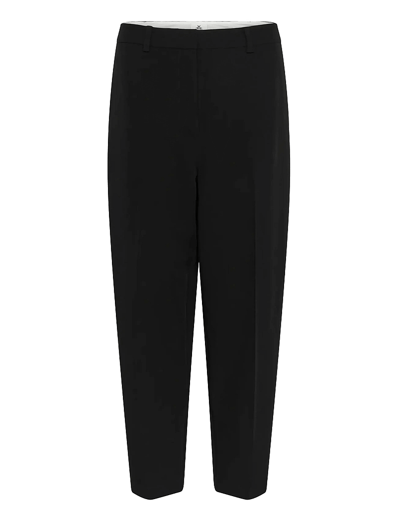 Karen By Simonsen - KBRo Solid Milano Carrot Pants - barrel-bukser - meteorite - 1