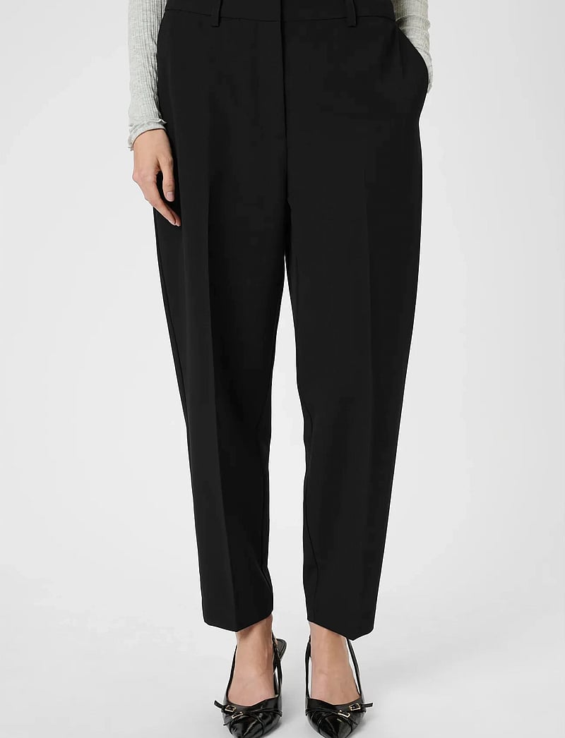 Karen By Simonsen - KBRo Solid Milano Carrot Pants - barrel-bukser - meteorite - 0