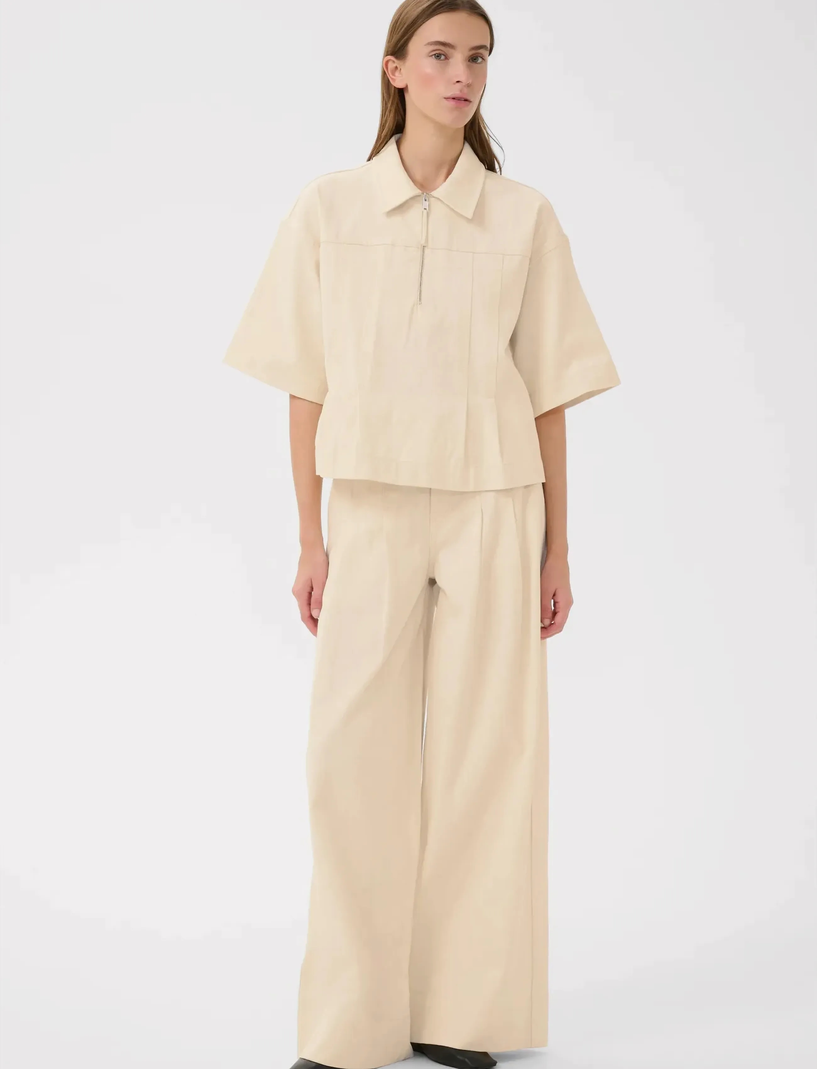 Karen By Simonsen - KBEleanor Shirt - kortærmede bluser - egret - 3