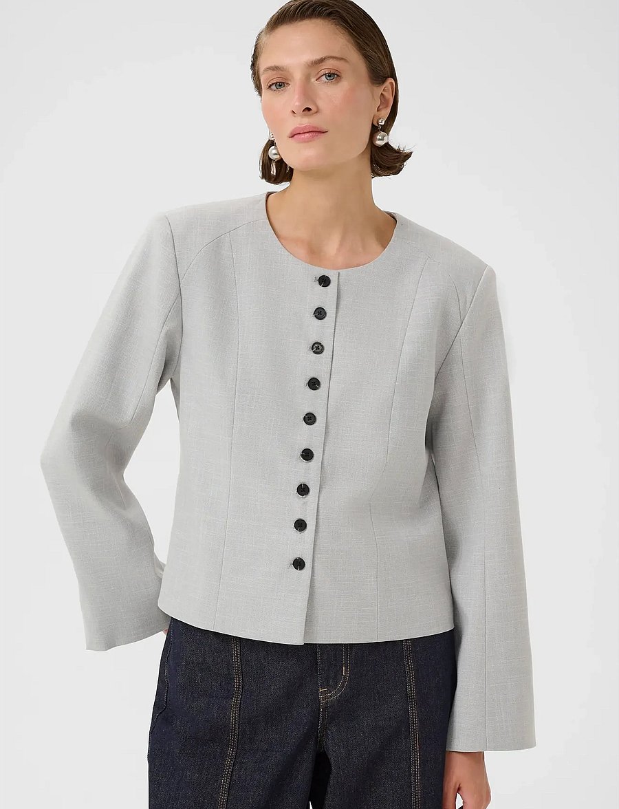 Karen By Simonsen - KBElena Jacket - leichte jacken - flint gray melange - 0