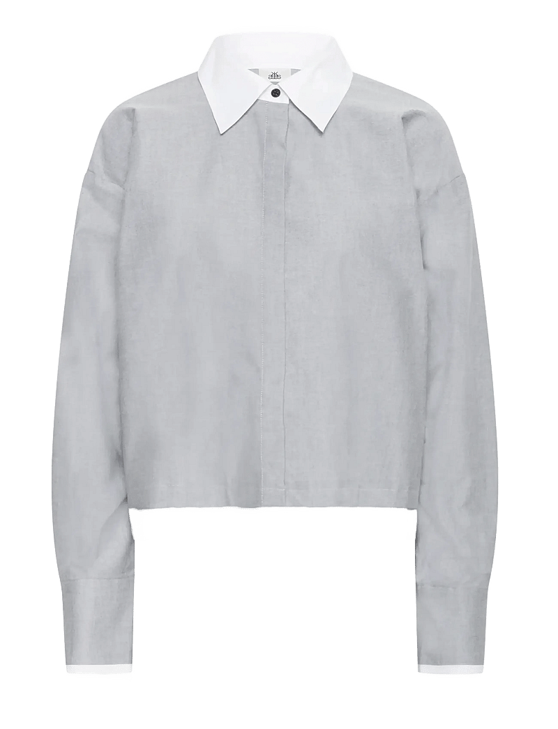 Karen By Simonsen - KBDeborah Tessa Shirt - long-sleeved shirts - thunderstorm - 1
