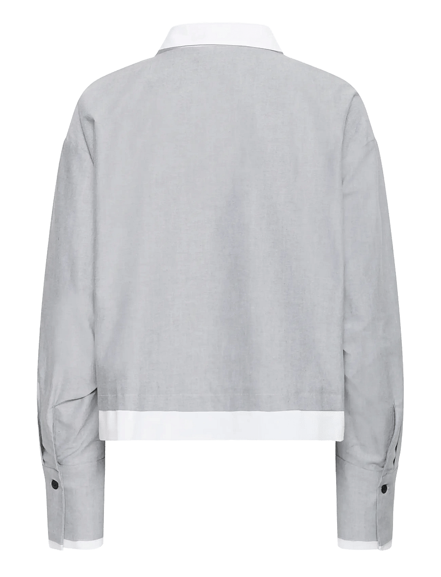Karen By Simonsen - KBDeborah Tessa Shirt - long-sleeved shirts - thunderstorm - 2