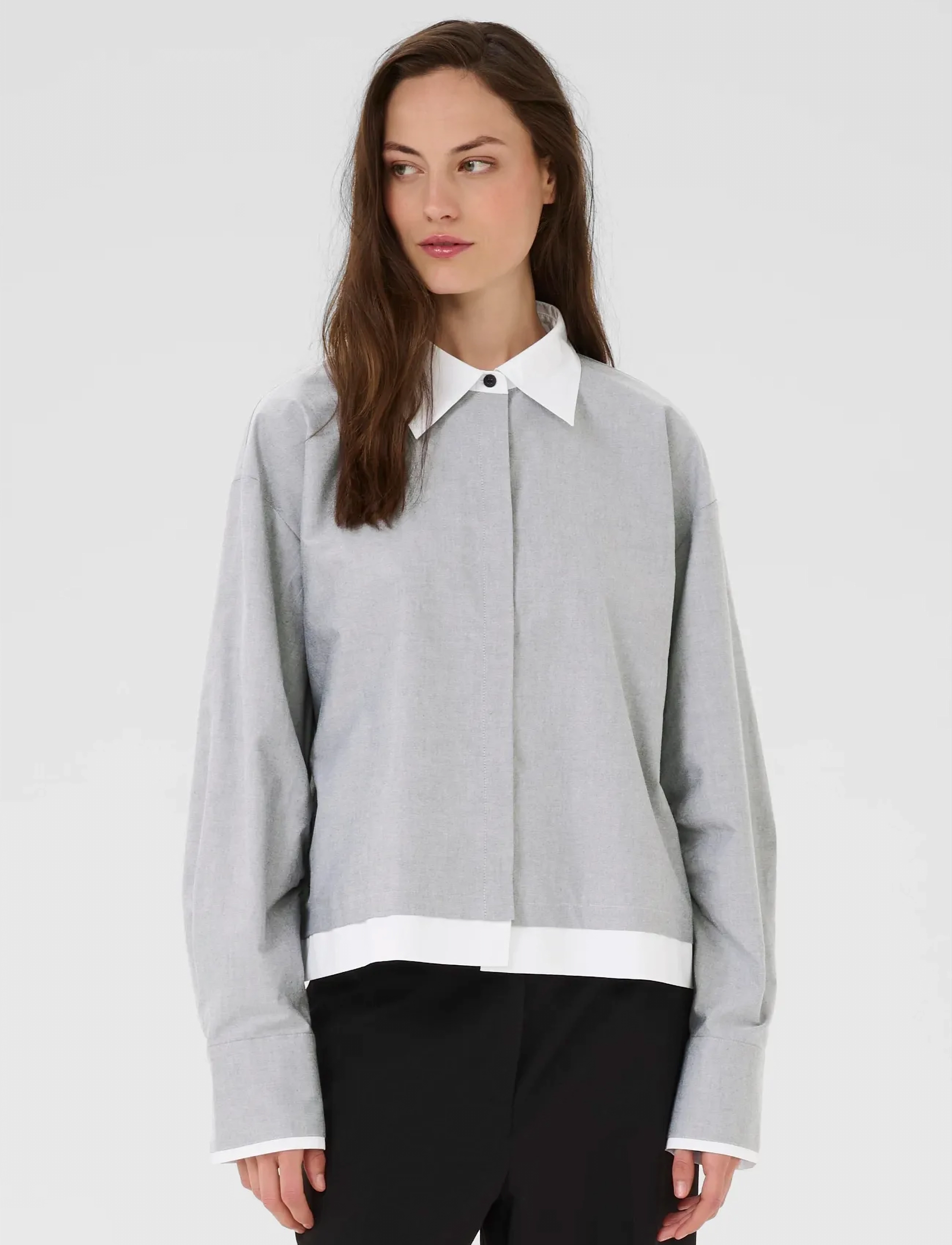 Karen By Simonsen KBDeborah Tessa Shirt - Blouses & Shirts - THUNDERSTORM / white