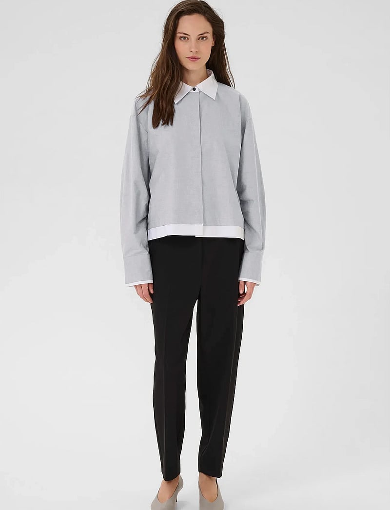 Karen By Simonsen - KBDeborah Tessa Shirt - long-sleeved shirts - thunderstorm - 3