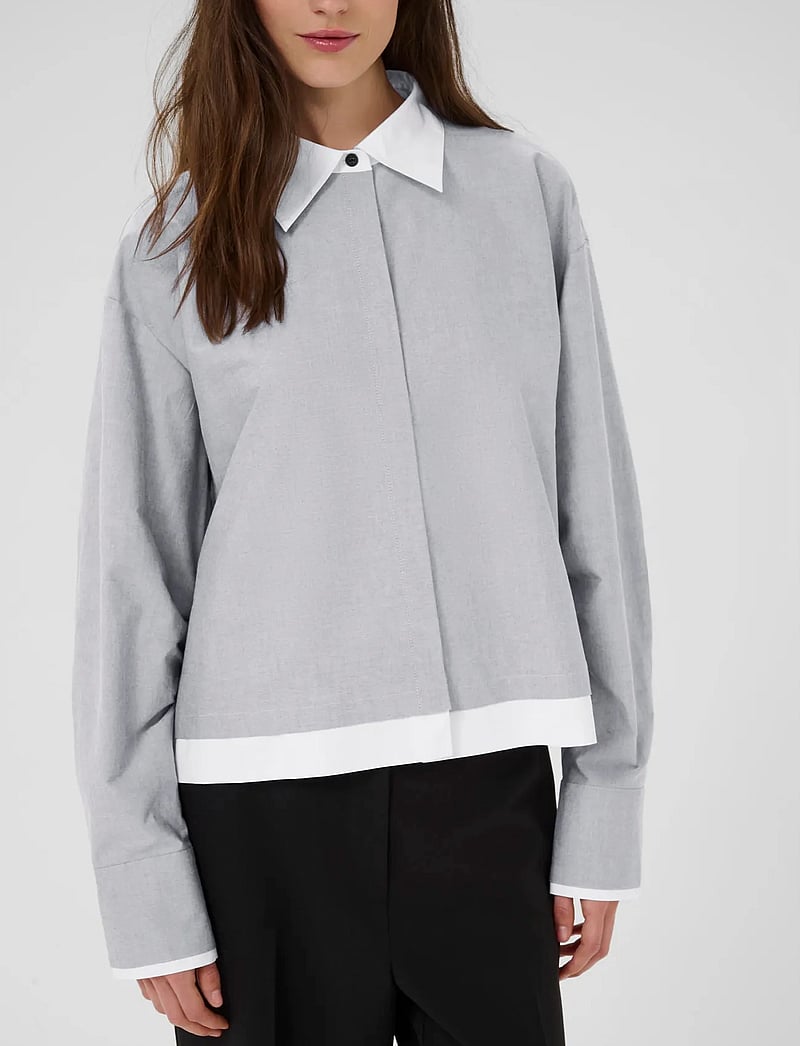 Karen By Simonsen - KBDeborah Tessa Shirt - long-sleeved shirts - thunderstorm - 5