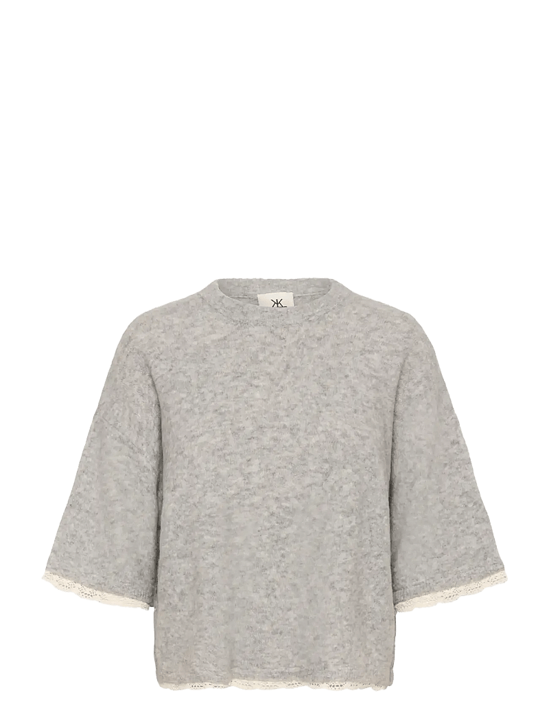 Karen By Simonsen - KBEris O-neck - t-shirts - grey melange - 1