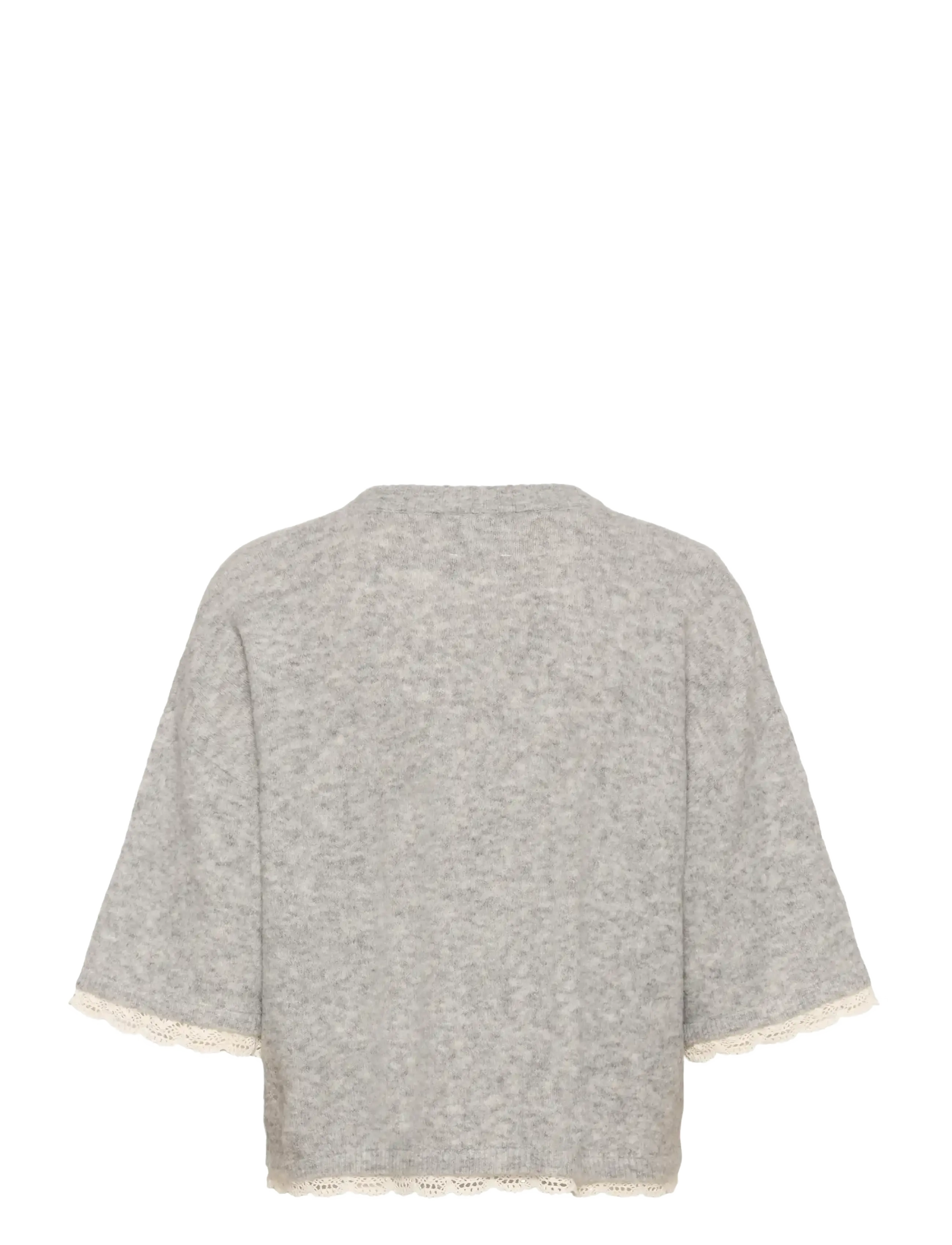 Karen By Simonsen - KBEris O-neck - stuttermarbolir - grey melange - 2