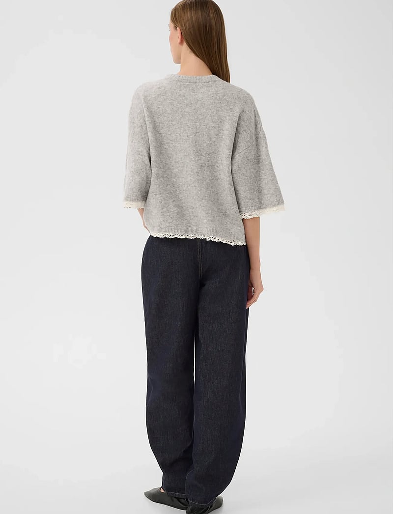 Karen By Simonsen - KBEris O-neck - t-shirts - grey melange - 4