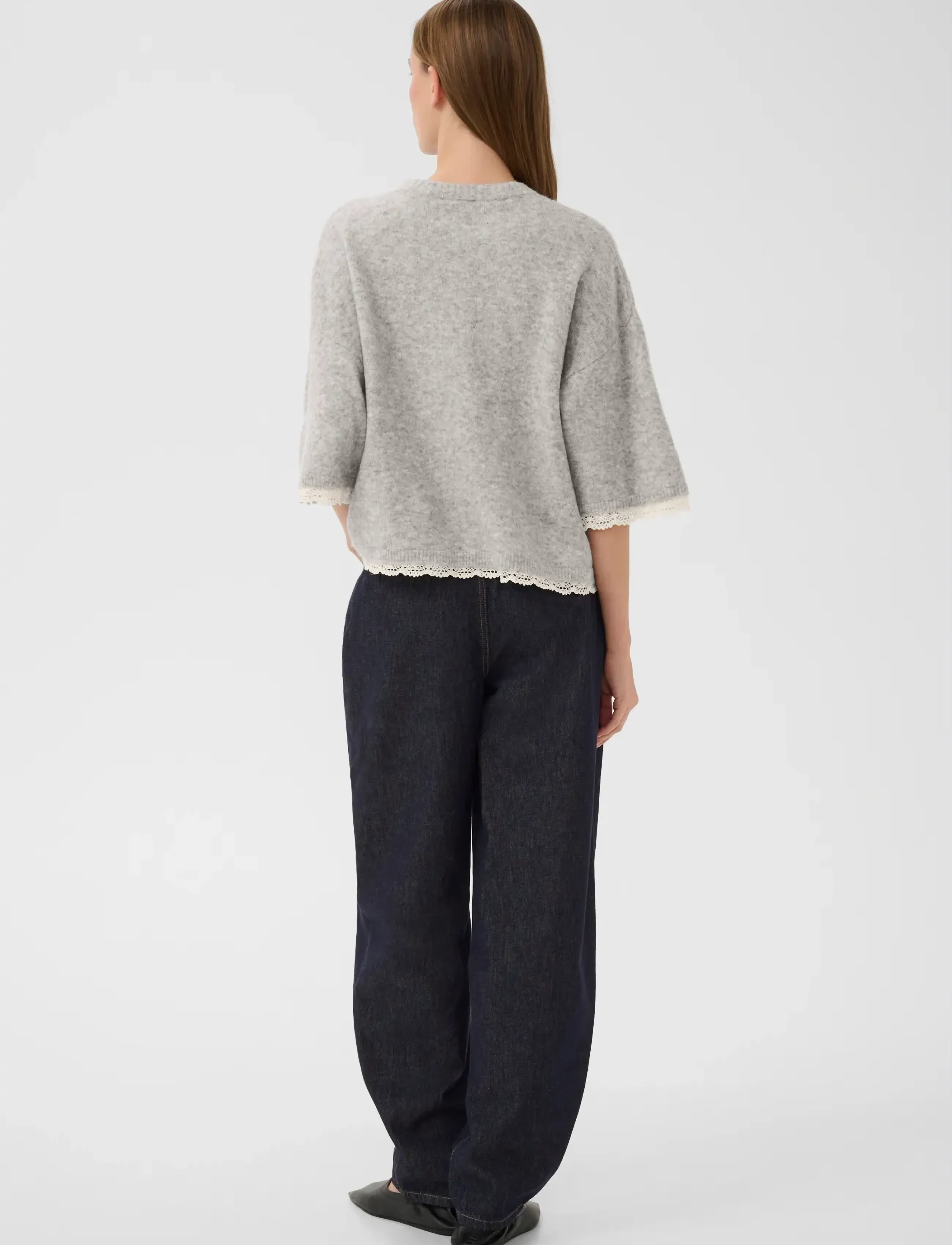 Karen By Simonsen - KBEris O-neck - stuttermarbolir - grey melange - 4