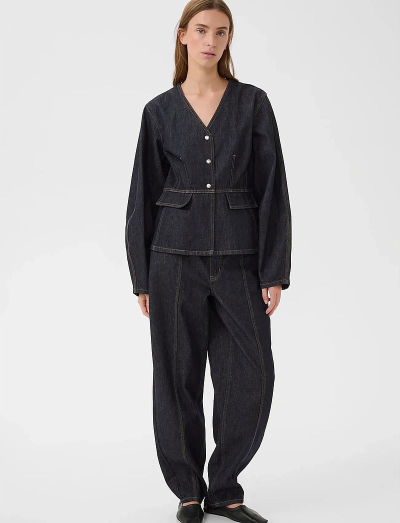 Karen By Simonsen - KBEvette Blazer - frühlingsjacken - dark blue denim - 3