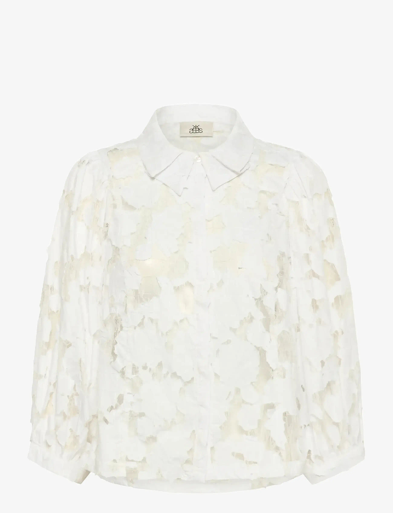 Karen By Simonsen - KBEna Frosty Blouse - kurzämlige blusen - bright white - 1