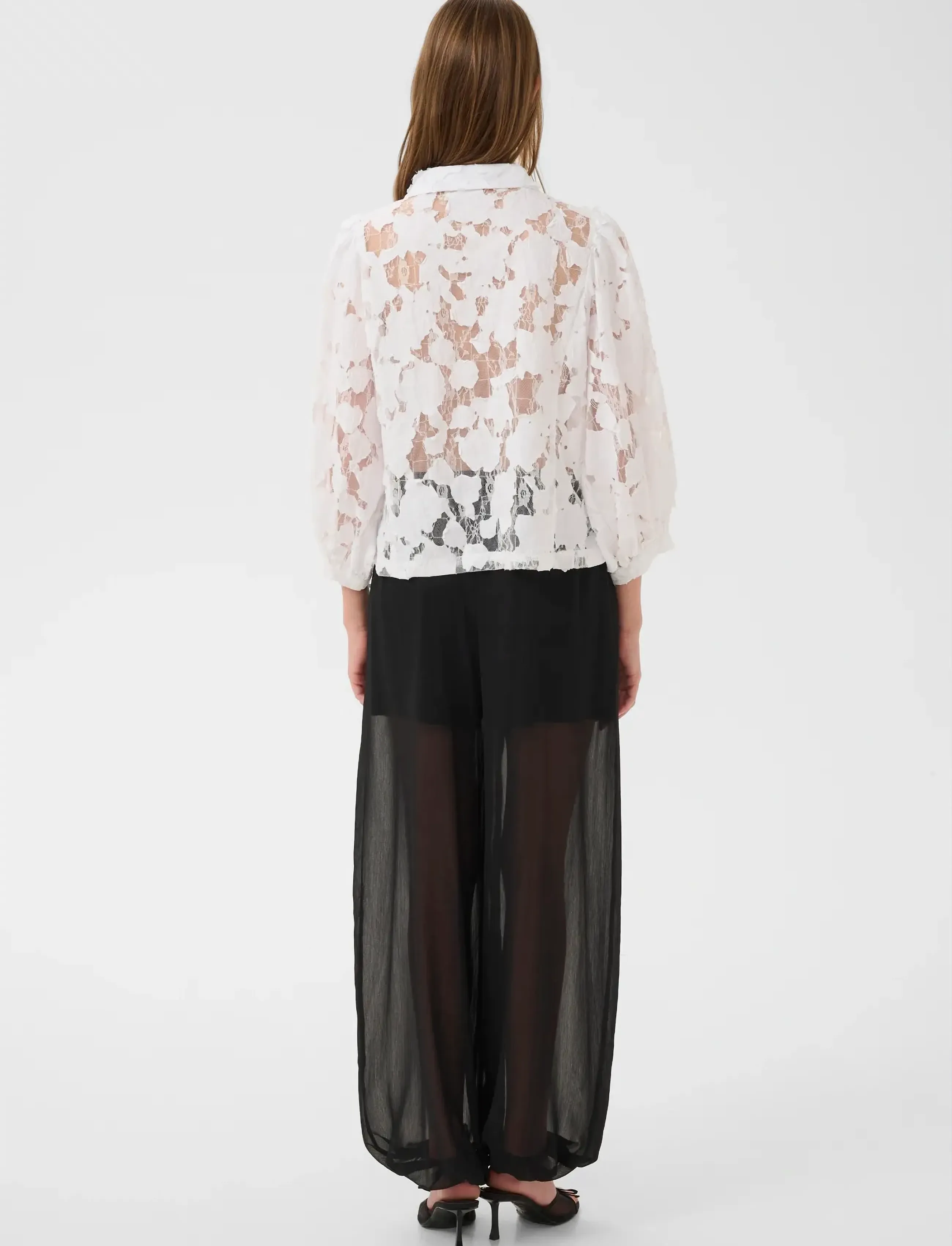 Karen By Simonsen - KBEna Frosty Blouse - kurzämlige blusen - bright white - 4