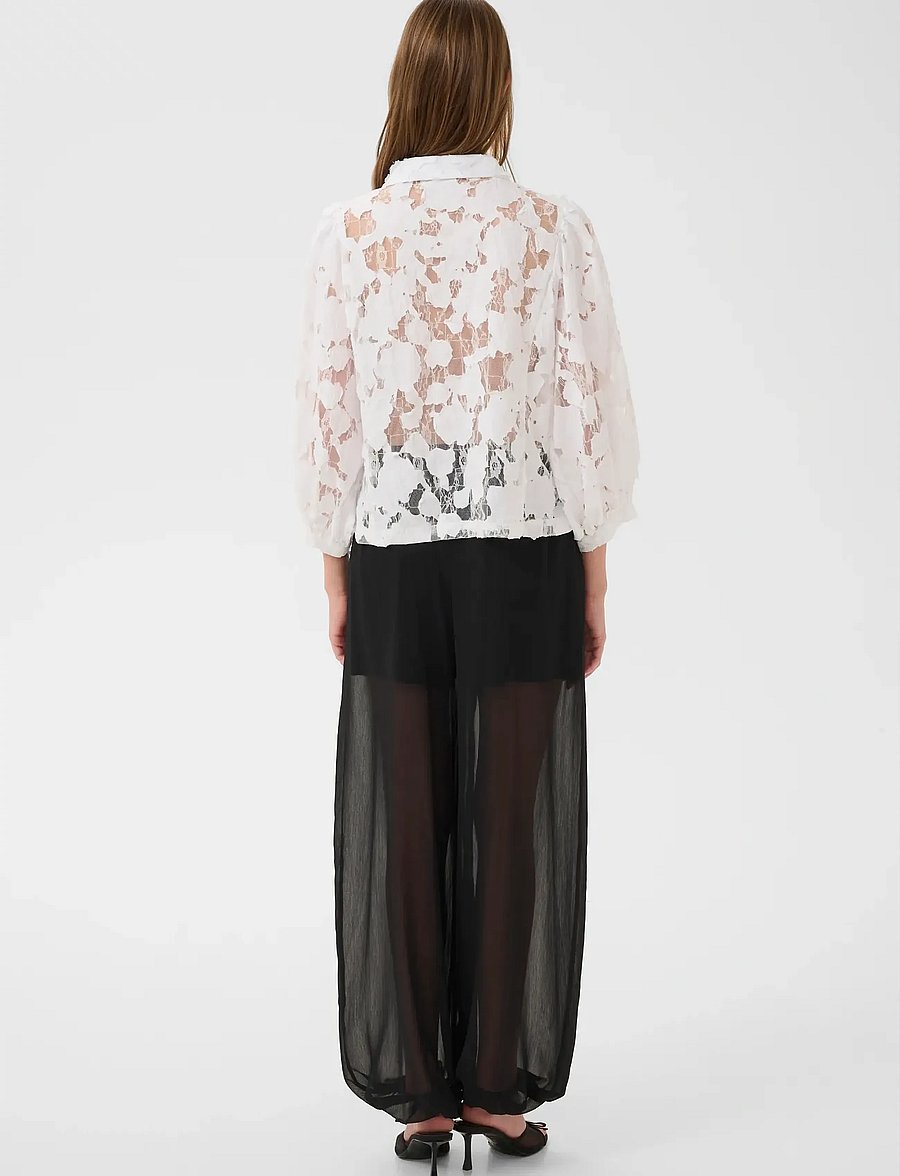 Karen By Simonsen - KBEna Frosty Blouse - lühikeste varrukatega pluusid - bright white - 4