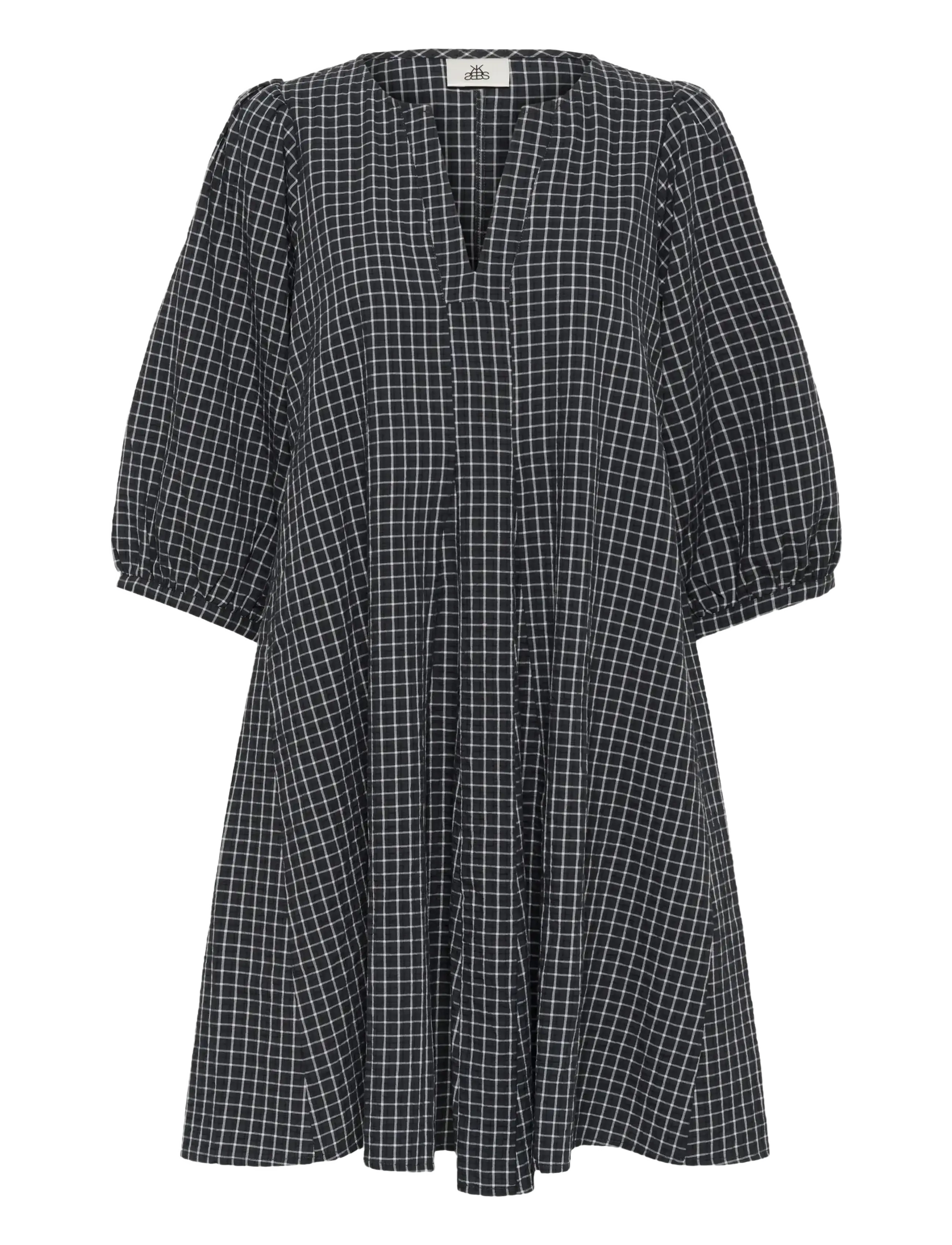 Karen By Simonsen KBEllen Indie Dress - Minikleidid - DARK GREY CHECK / grey