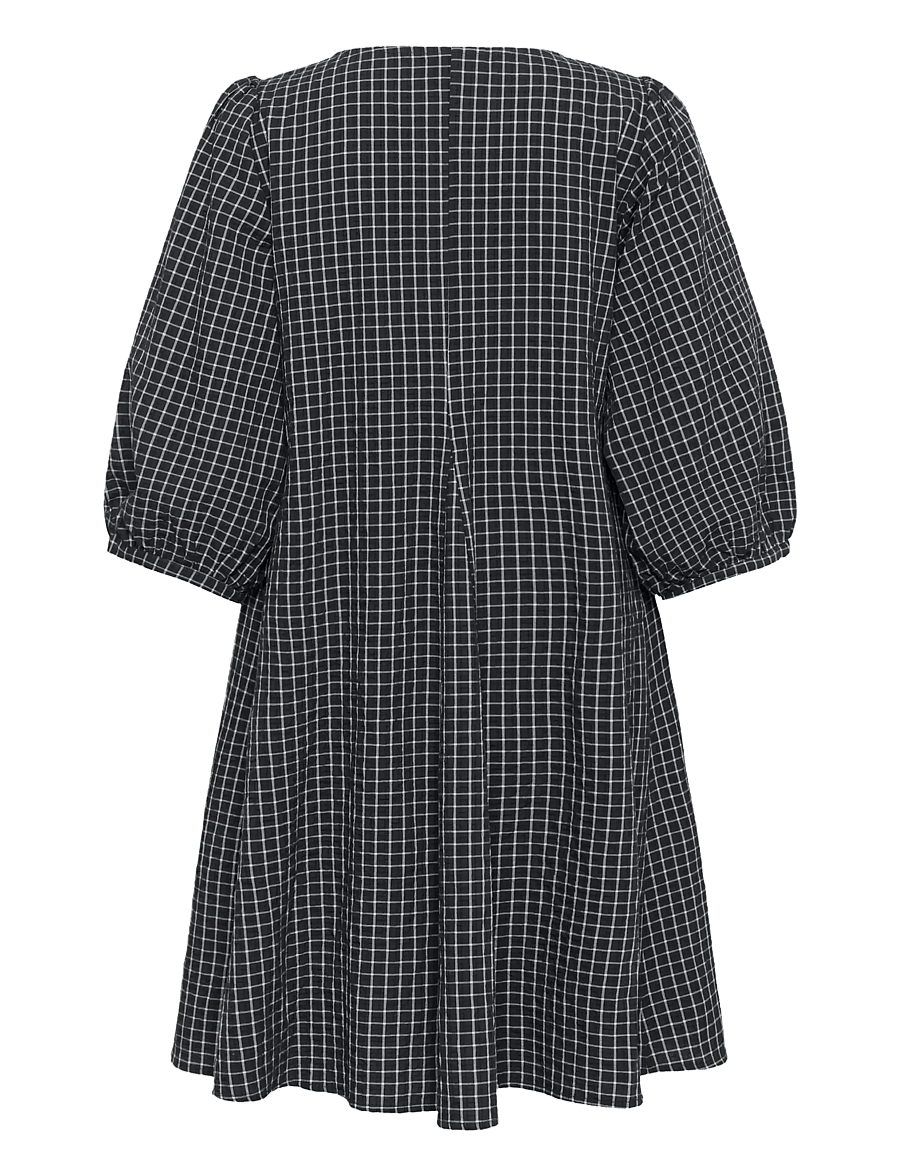 Karen By Simonsen - KBEllen Indie Dress - summer dresses - dark grey check - 2