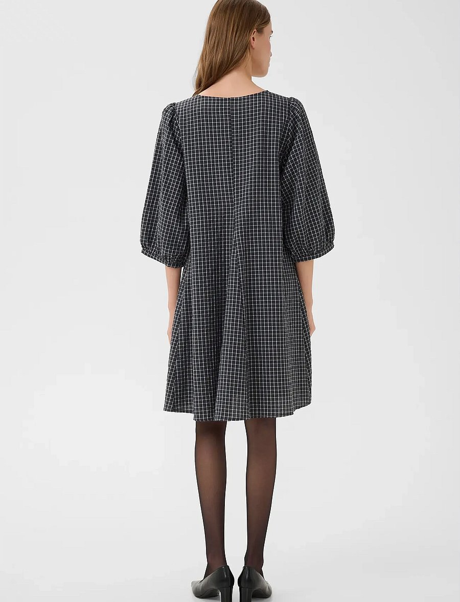 Karen By Simonsen - KBEllen Indie Dress - summer dresses - dark grey check - 4