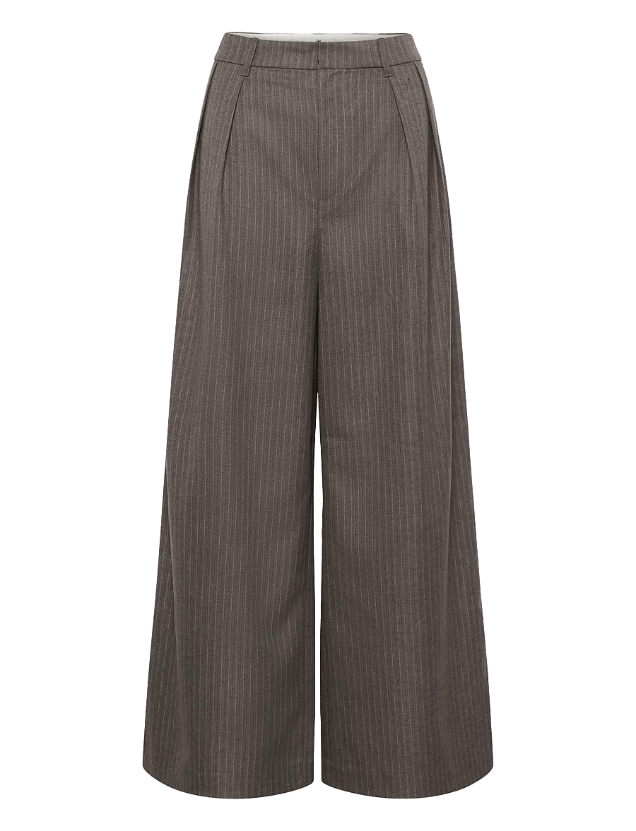 Karen By Simonsen - KBErin Pants - wide leg trousers - falcon pinstripe - 1