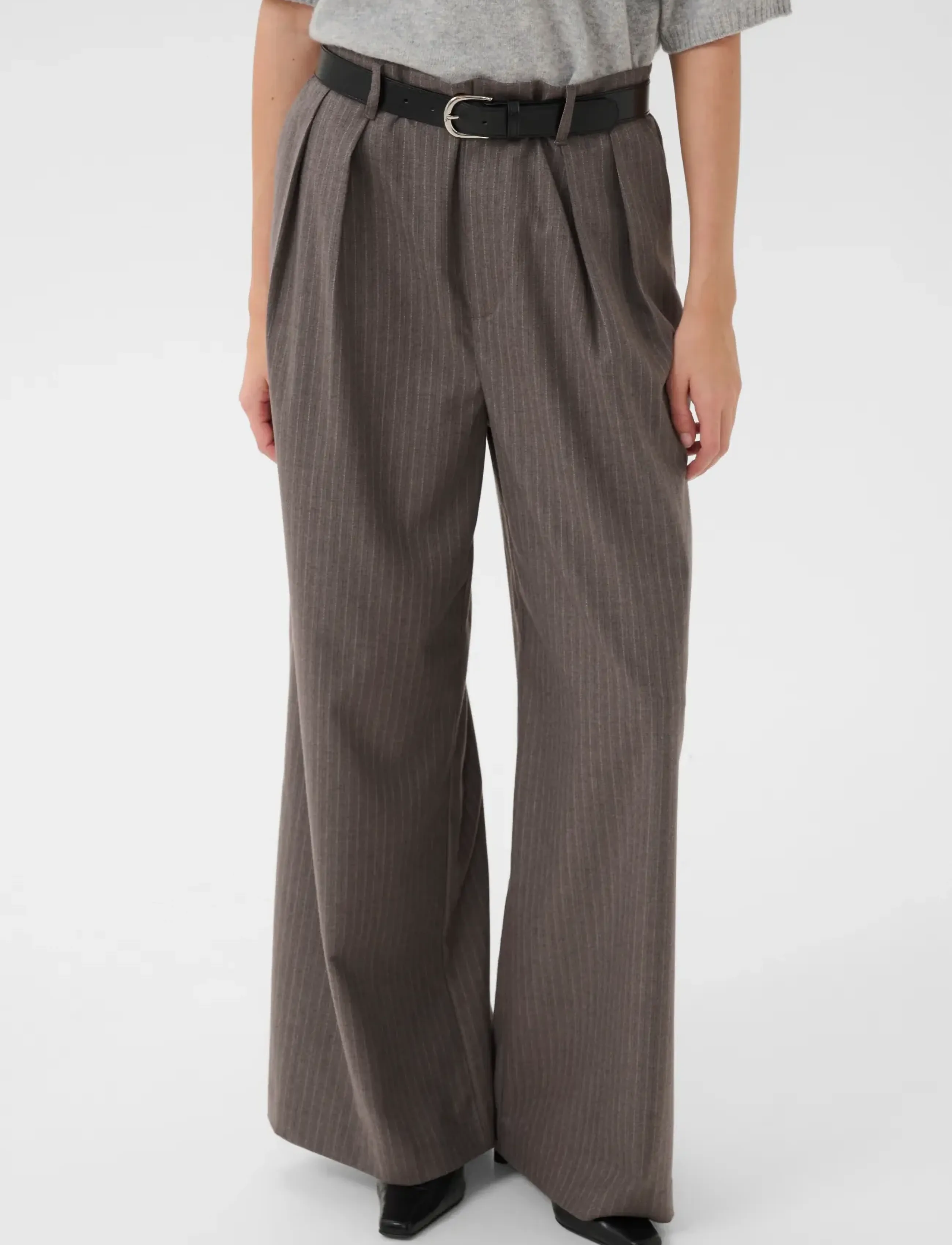 Karen By Simonsen Kberin Pants, 38, Trousers, Grau - Wide Leg, Frauen