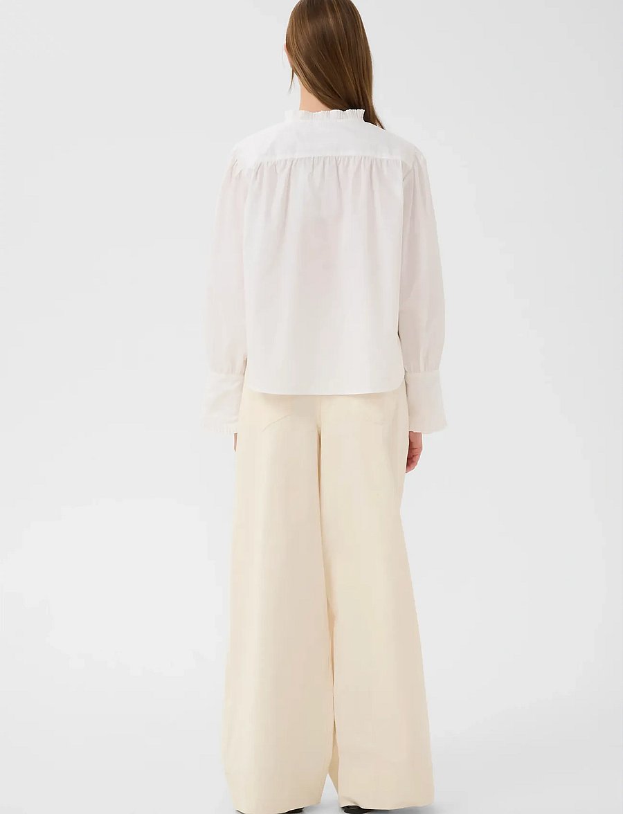 Karen By Simonsen - KBElse Blouse - langærmede bluser - bright white - 4