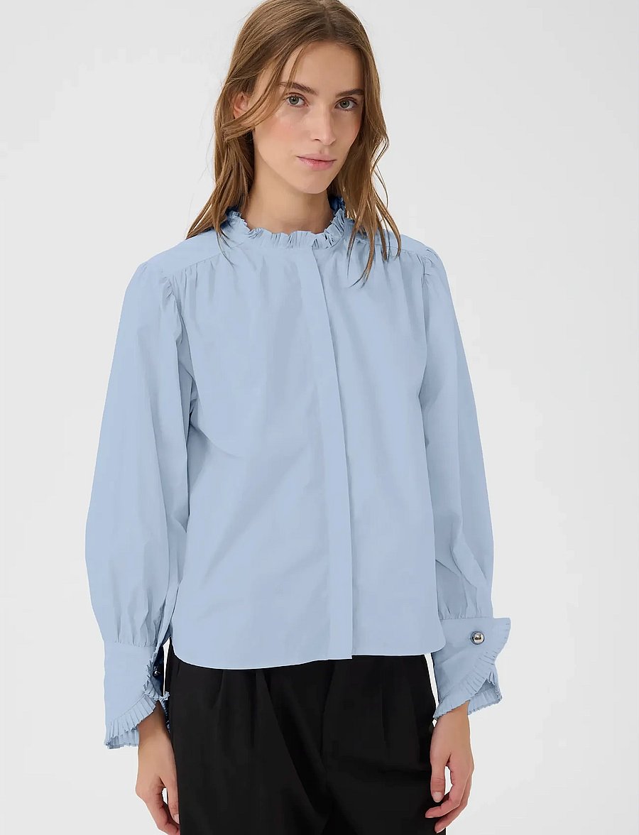 Karen By Simonsen - KBElse Blouse - langærmede bluser - chambray blue - 0