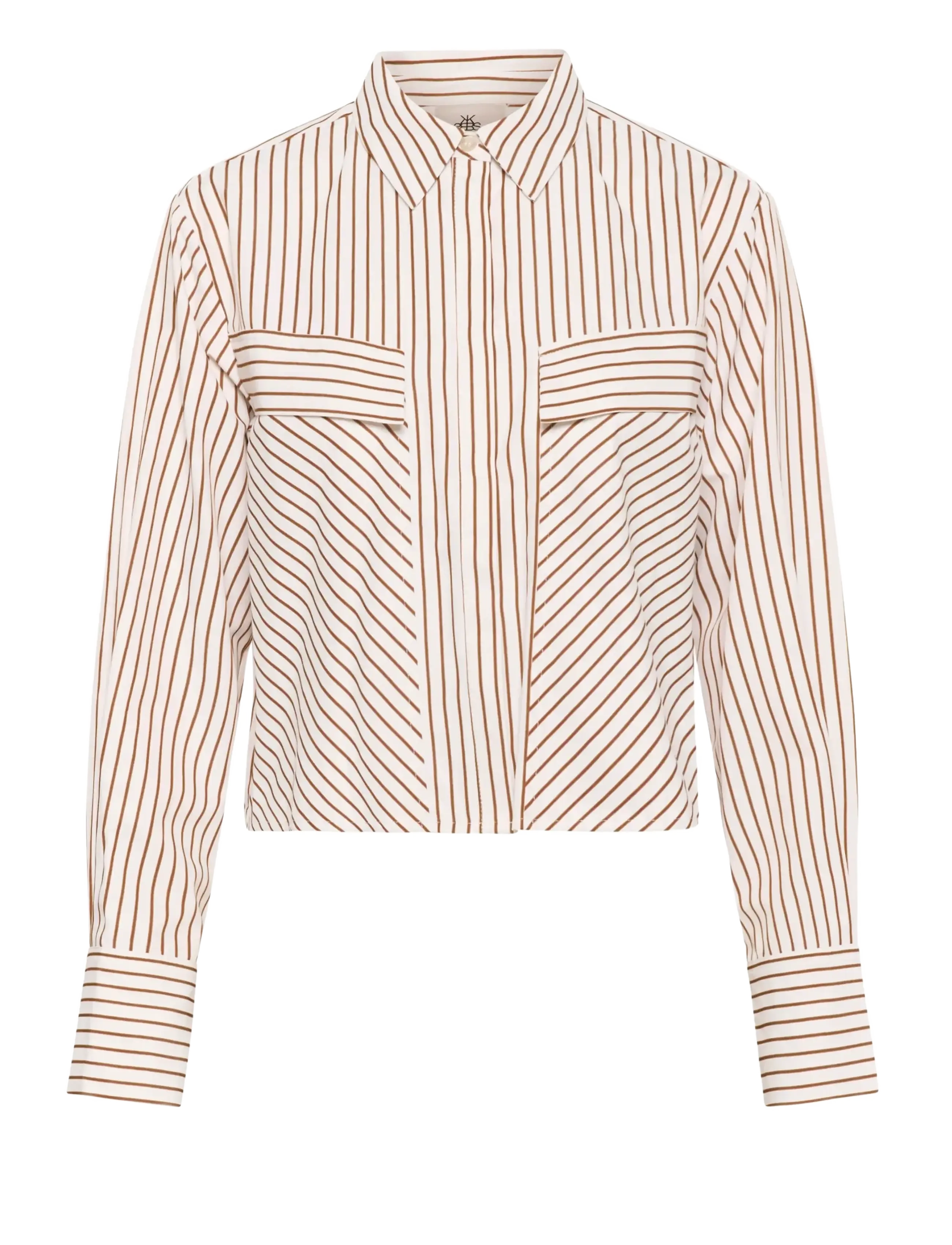 Karen By Simonsen KBElmira Short Shirt - Karen By Simonsen - CINNAMON STRIPE / brown