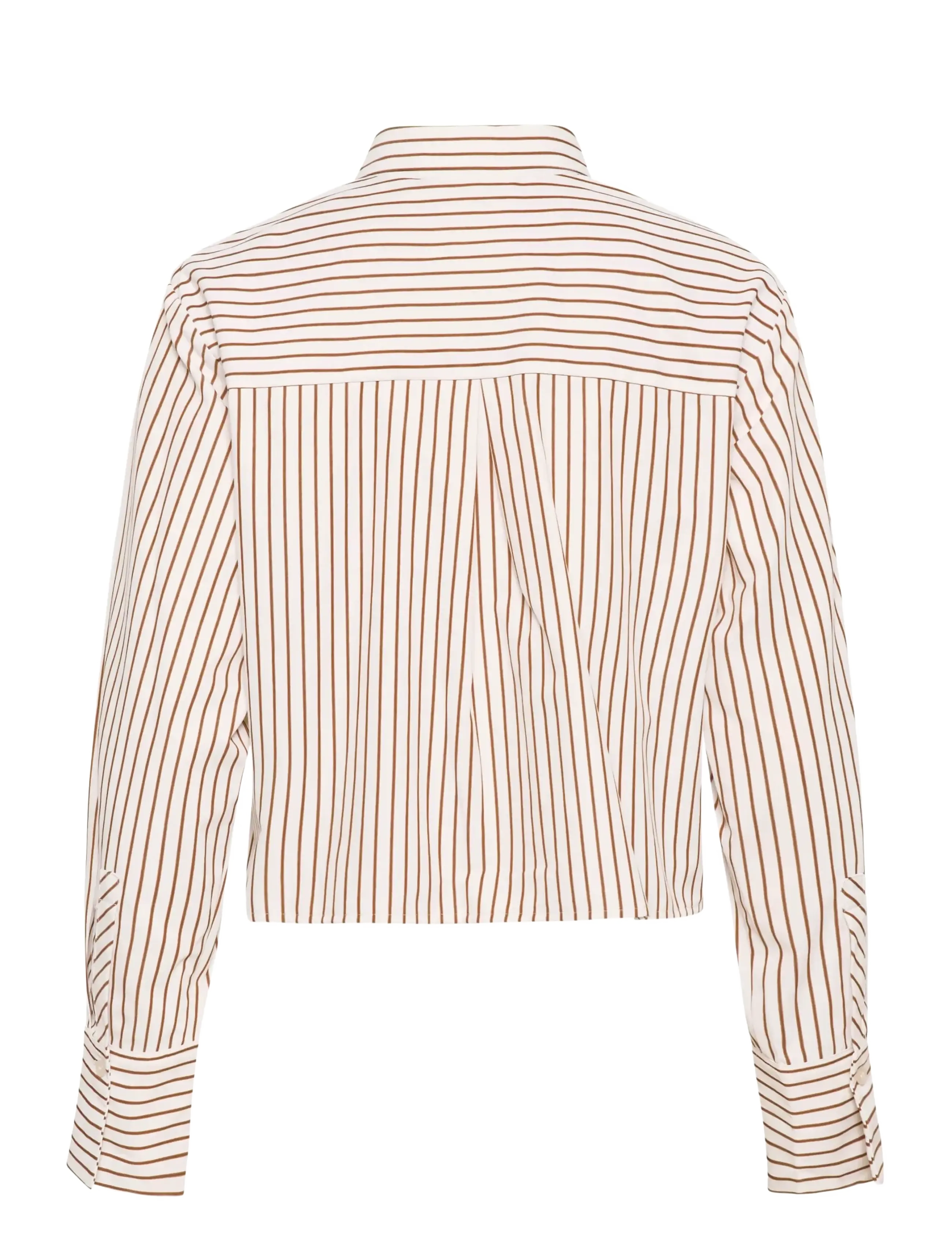 Karen By Simonsen - KBElmira Short Shirt - long-sleeved shirts - cinnamon stripe - 2