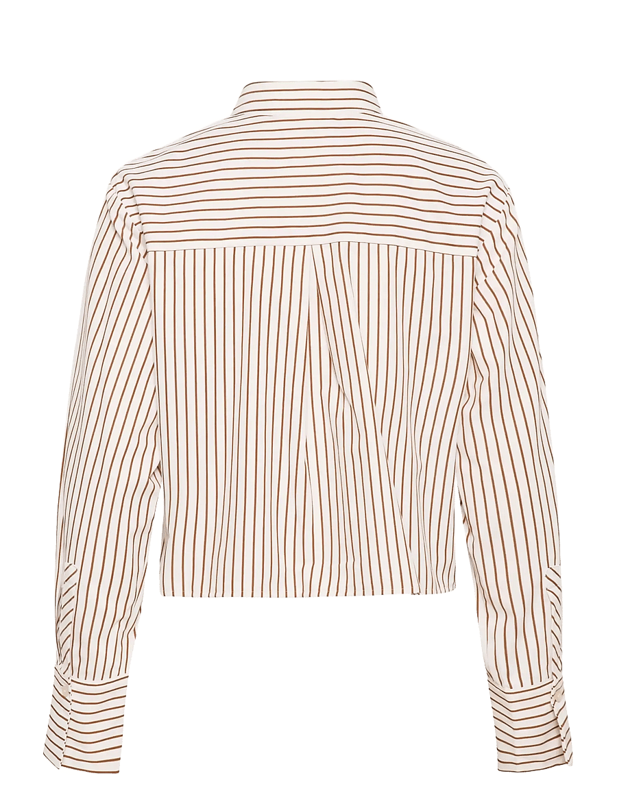 Karen By Simonsen - KBElmira Short Shirt - langärmlige hemden - cinnamon stripe - 2
