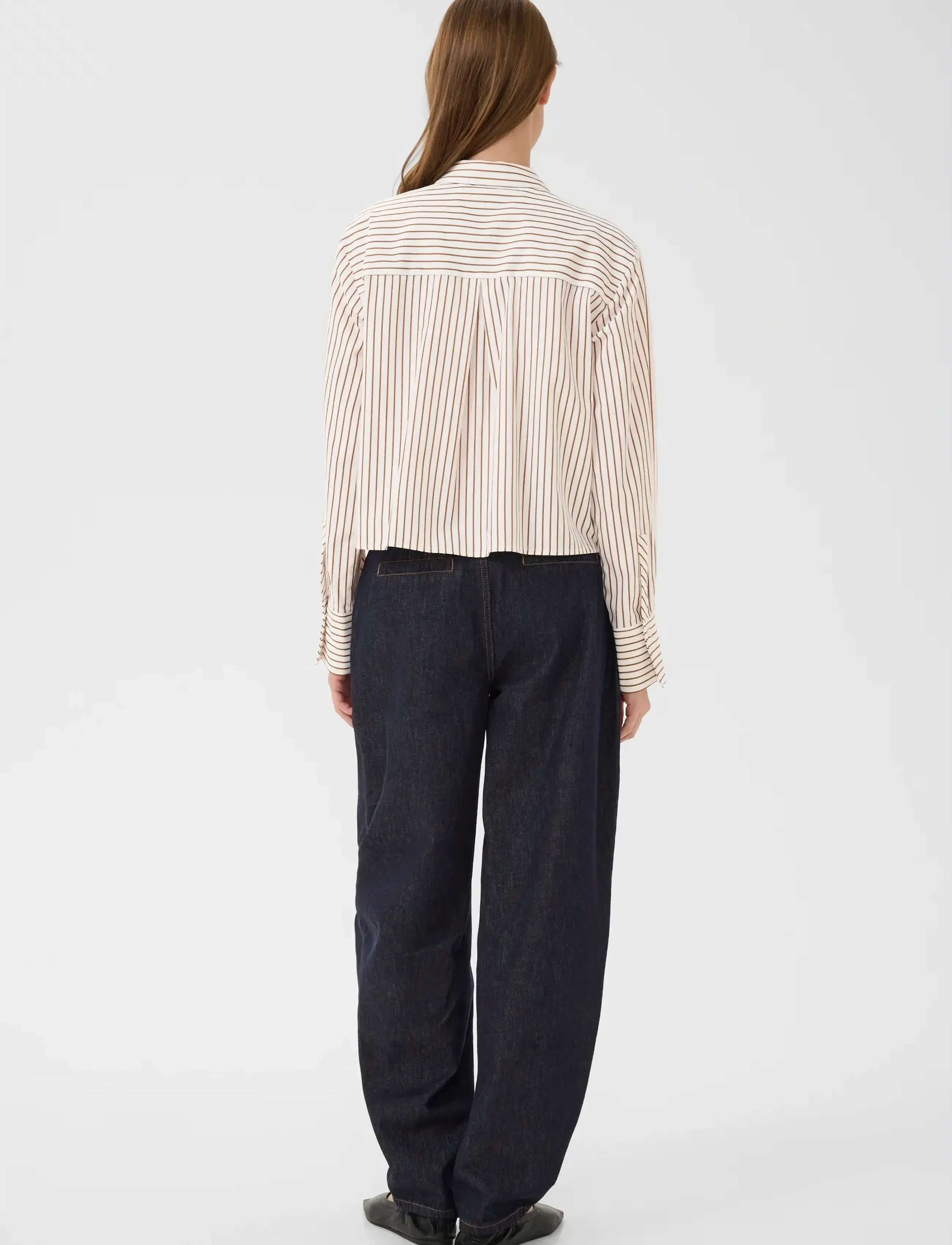 Karen By Simonsen - KBElmira Short Shirt - long-sleeved shirts - cinnamon stripe - 4