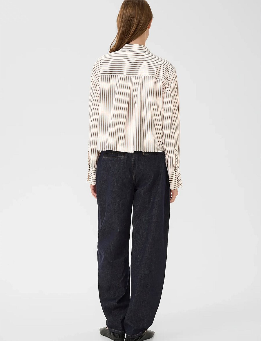 Karen By Simonsen - KBElmira Short Shirt - langärmlige hemden - cinnamon stripe - 4
