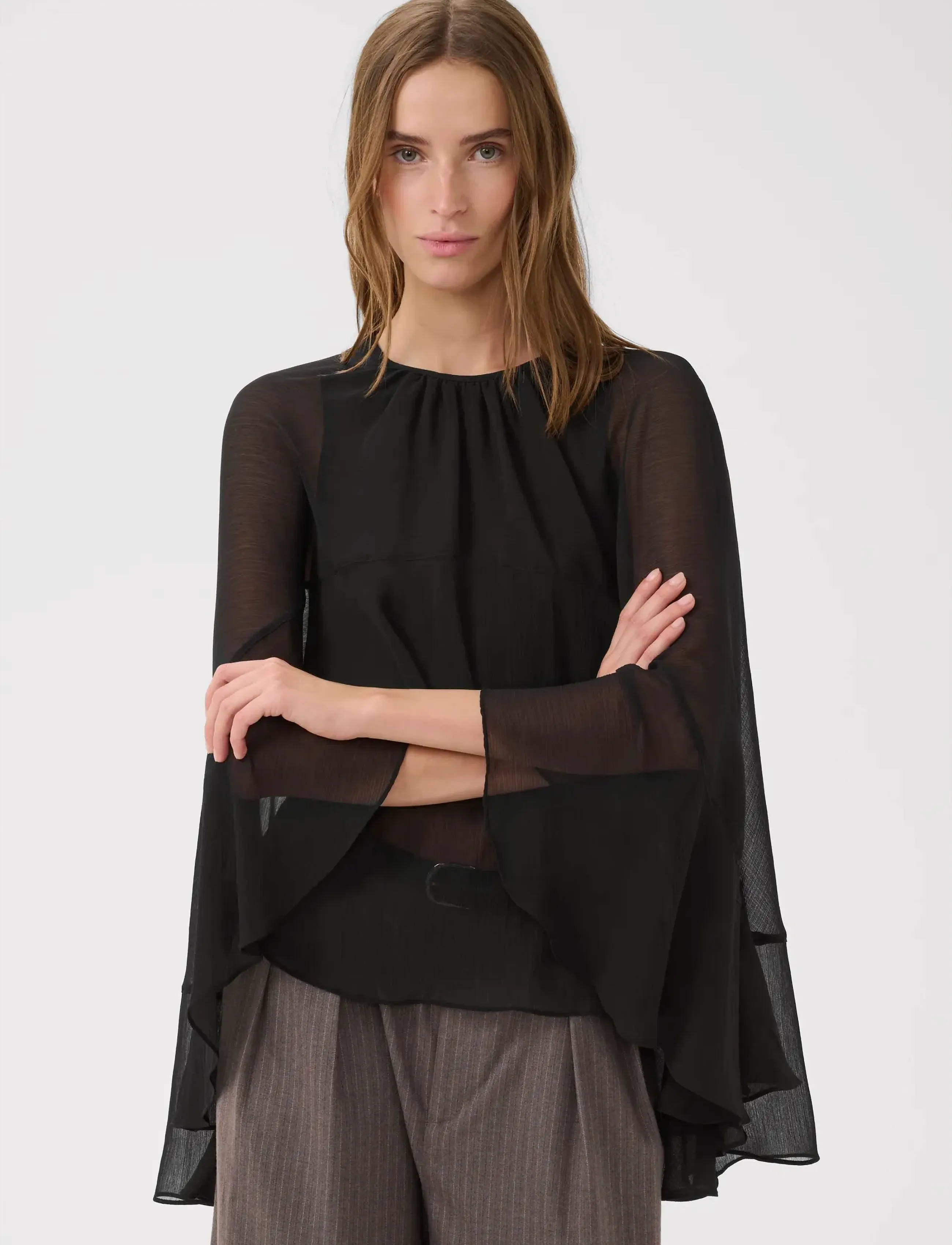 Karen By Simonsen Kberica Blouse, 34, Black, Bluser > Langærmede, Dame