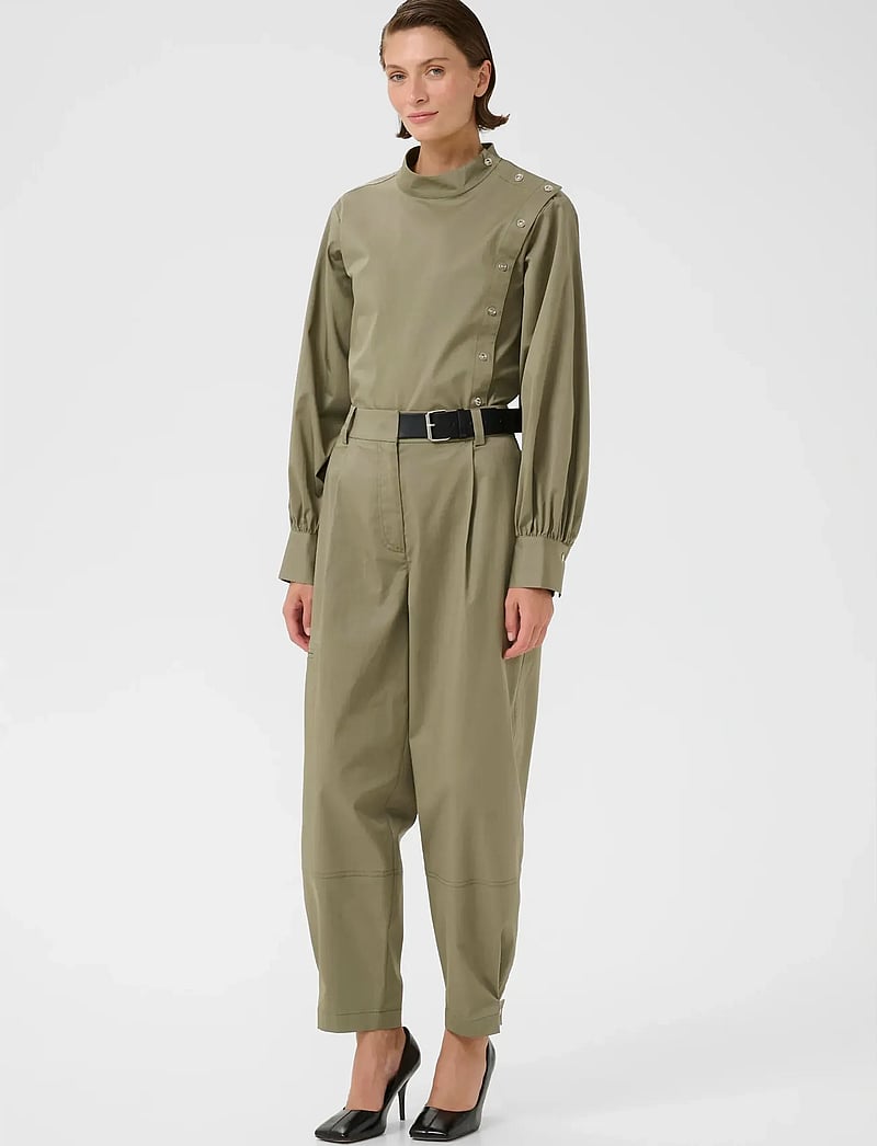 Karen By Simonsen - KBEgina Pants - cargobyxor - deep lichen green - 3