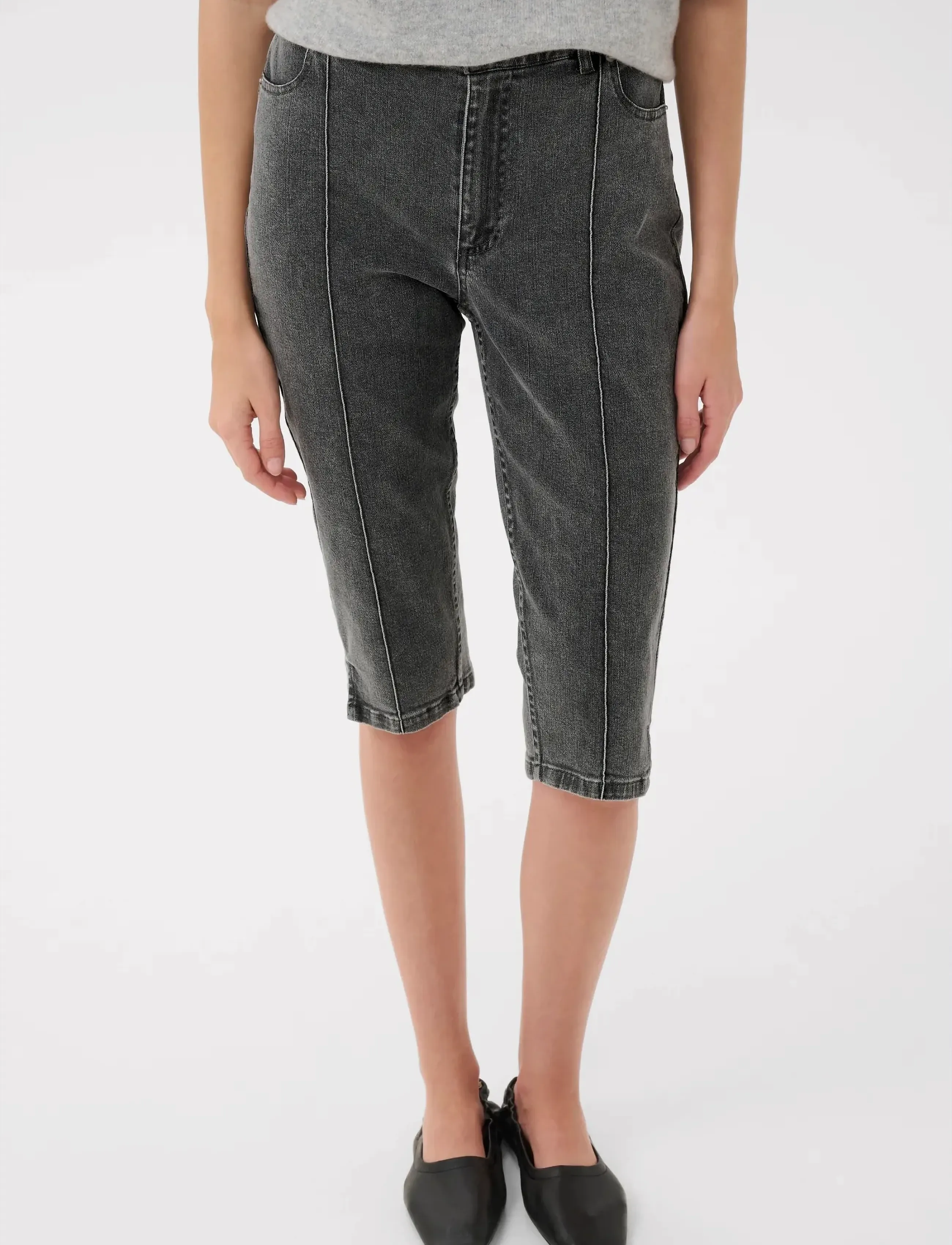 Karen By Simonsen - KBEmmeline Capri Jeans - džinsa šorti - frost gray - 0