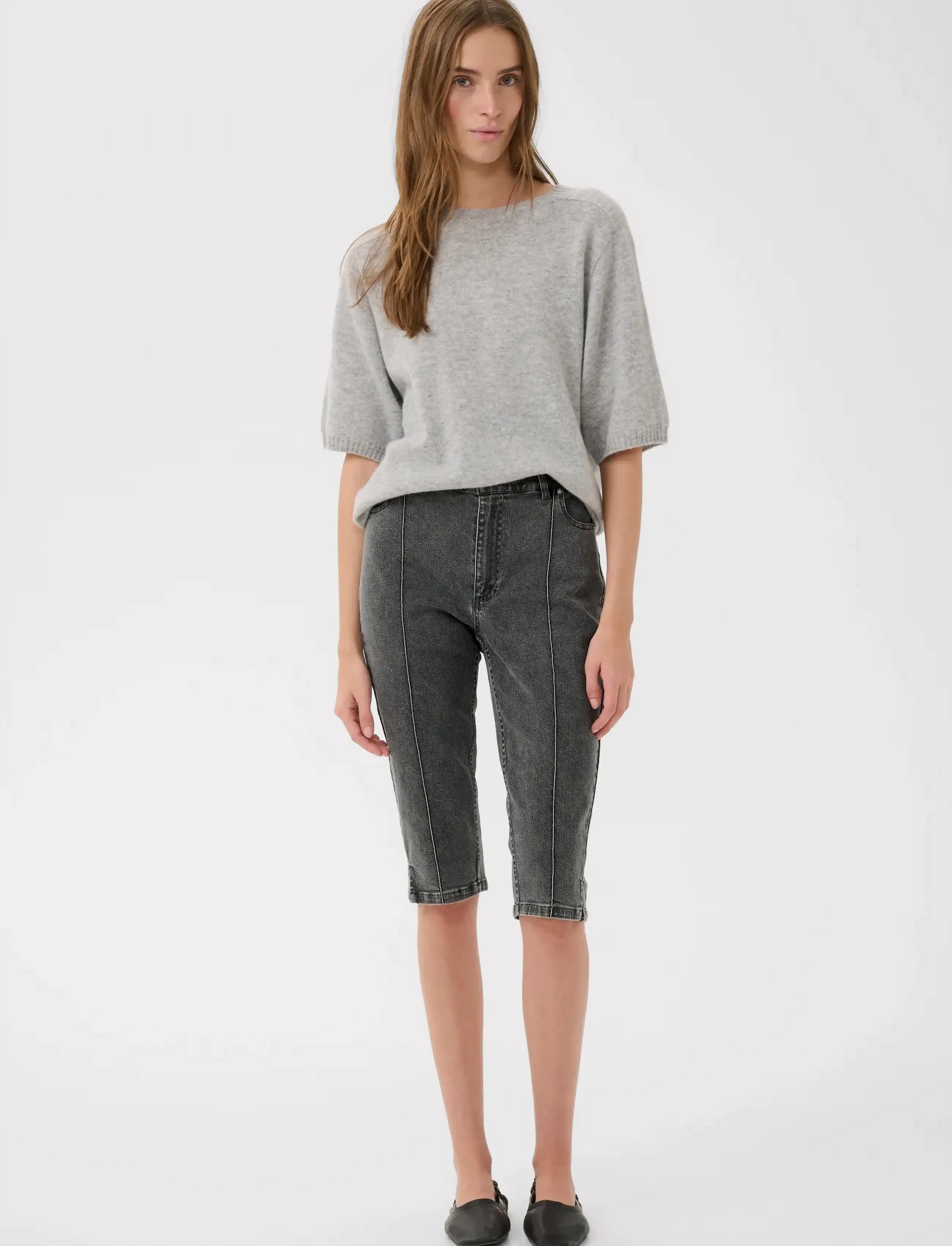 Karen By Simonsen - KBEmmeline Capri Jeans - džinsa šorti - frost gray - 3