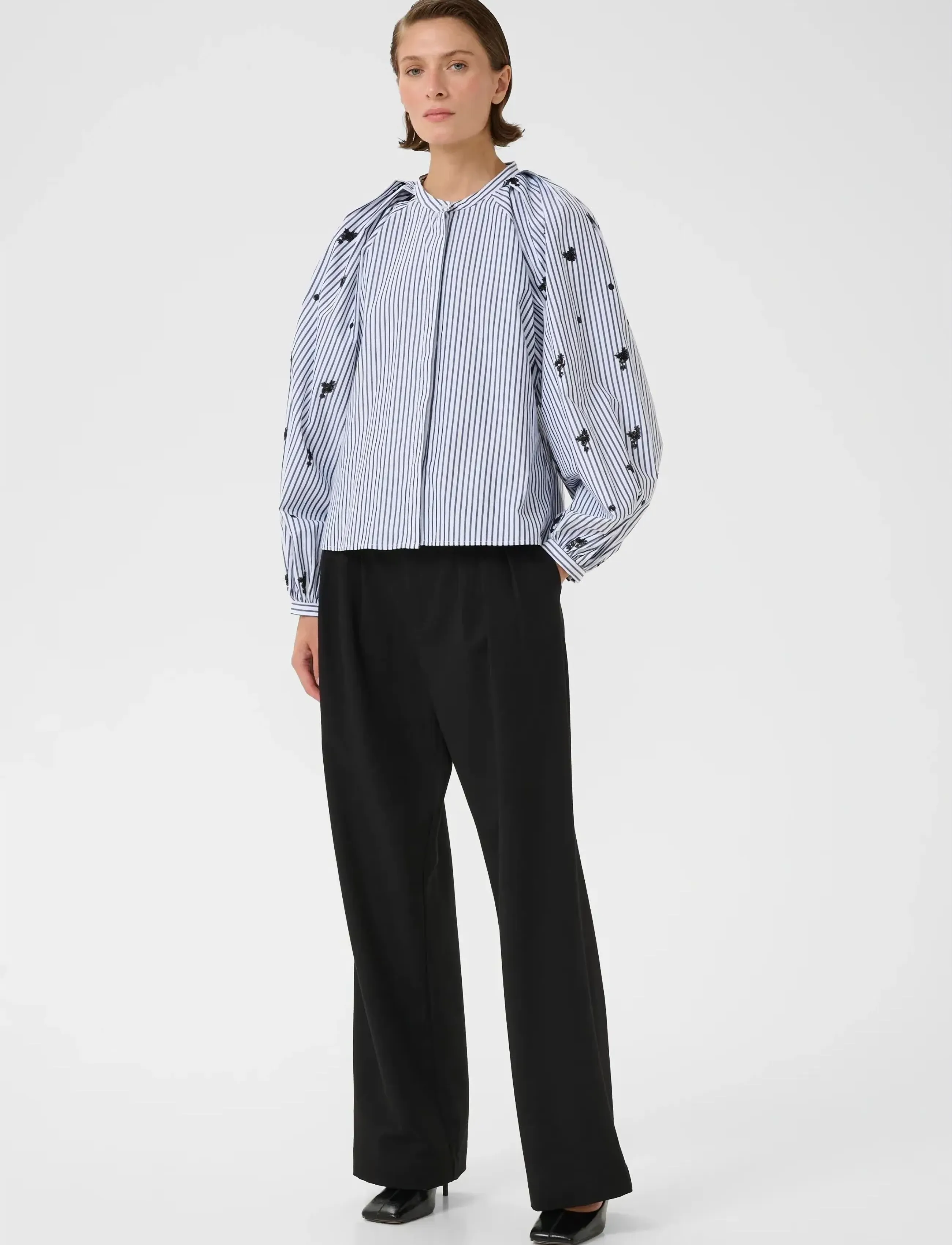 Karen By Simonsen - KBEgoni Blouse - bluzki z długimi rękawami - ombre blue stripe - 3