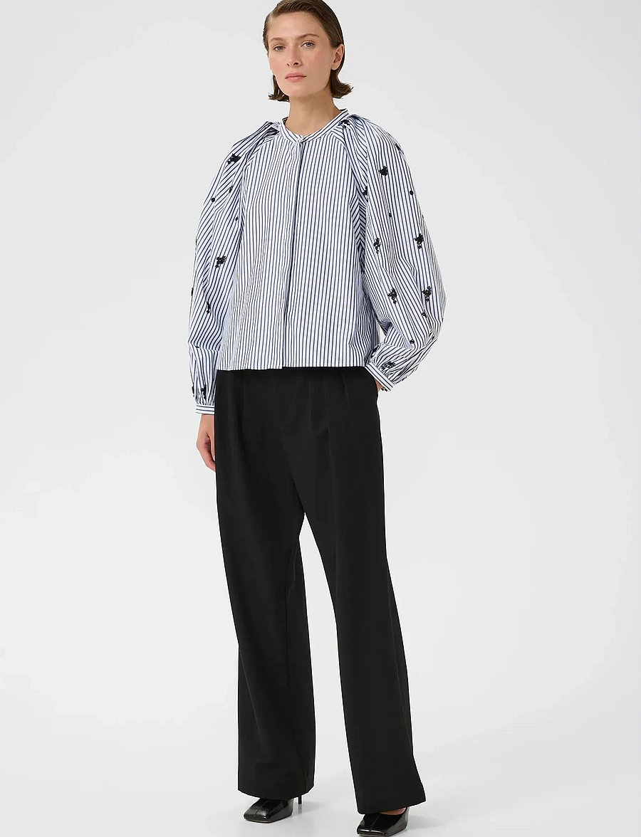 Karen By Simonsen - KBEgoni Blouse - langærmede bluser - ombre blue stripe - 3