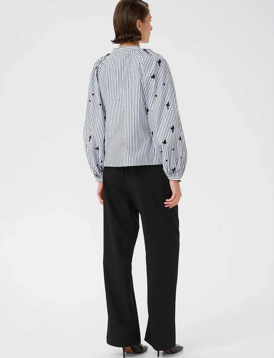 Karen By Simonsen - KBEgoni Blouse - langærmede bluser - ombre blue stripe - 4