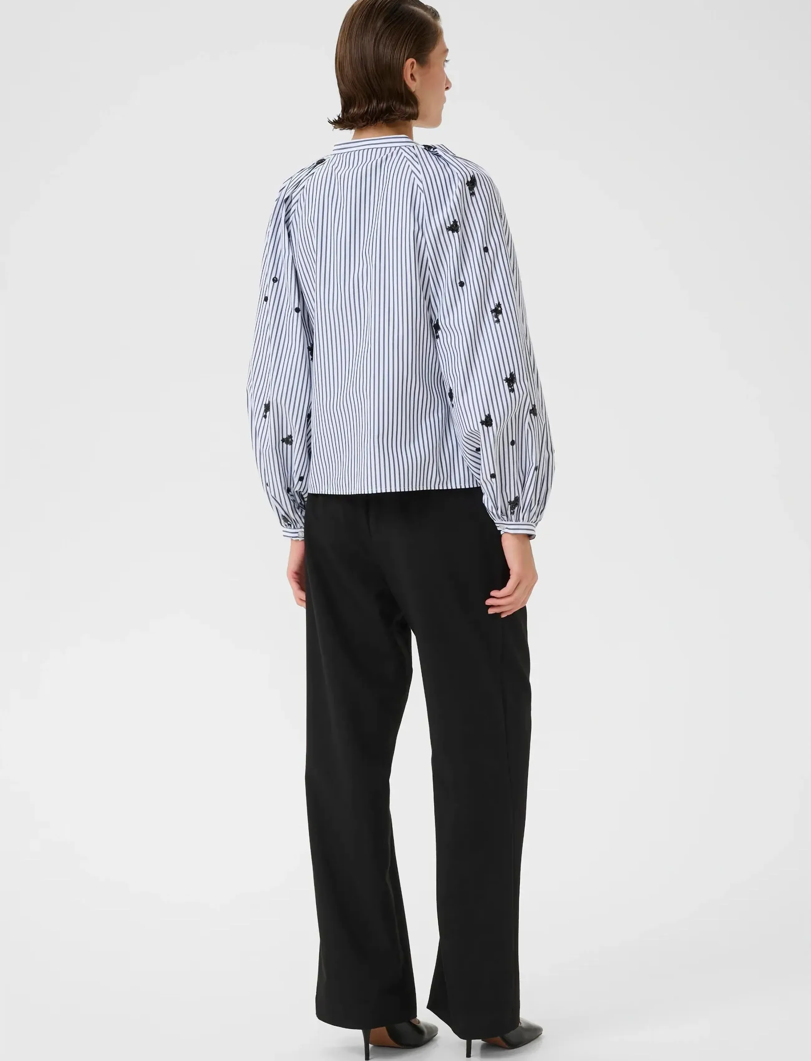 Karen By Simonsen - KBEgoni Blouse - bluzki z długimi rękawami - ombre blue stripe - 4