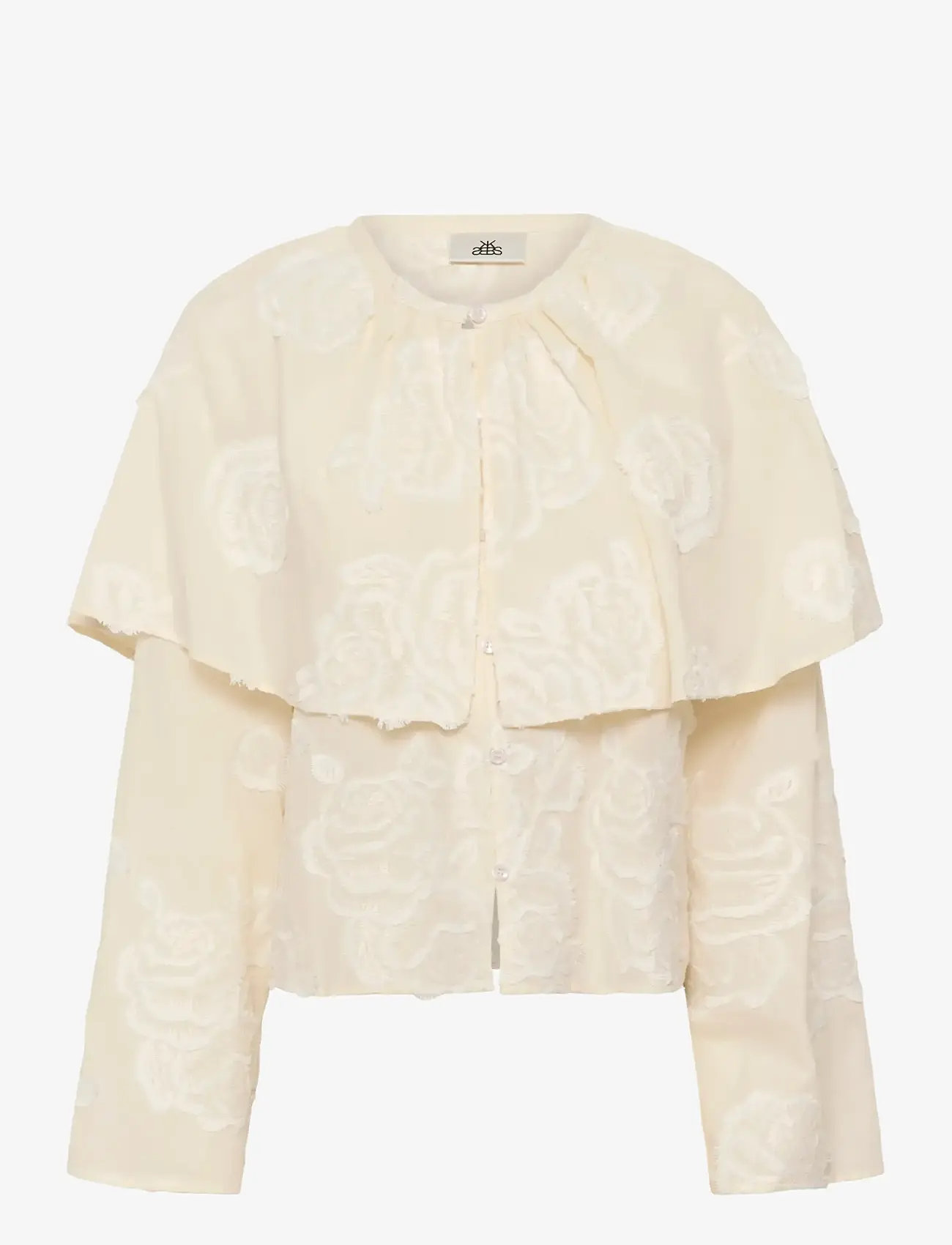 Karen By Simonsen - KBErmine Blouse - langärmlige blusen - egret - 1