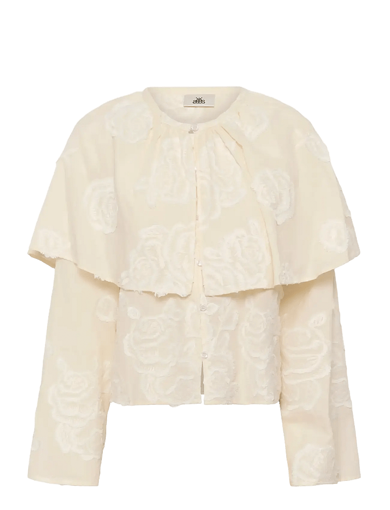 Karen By Simonsen - KBErmine Blouse - langärmlige blusen - egret - 1