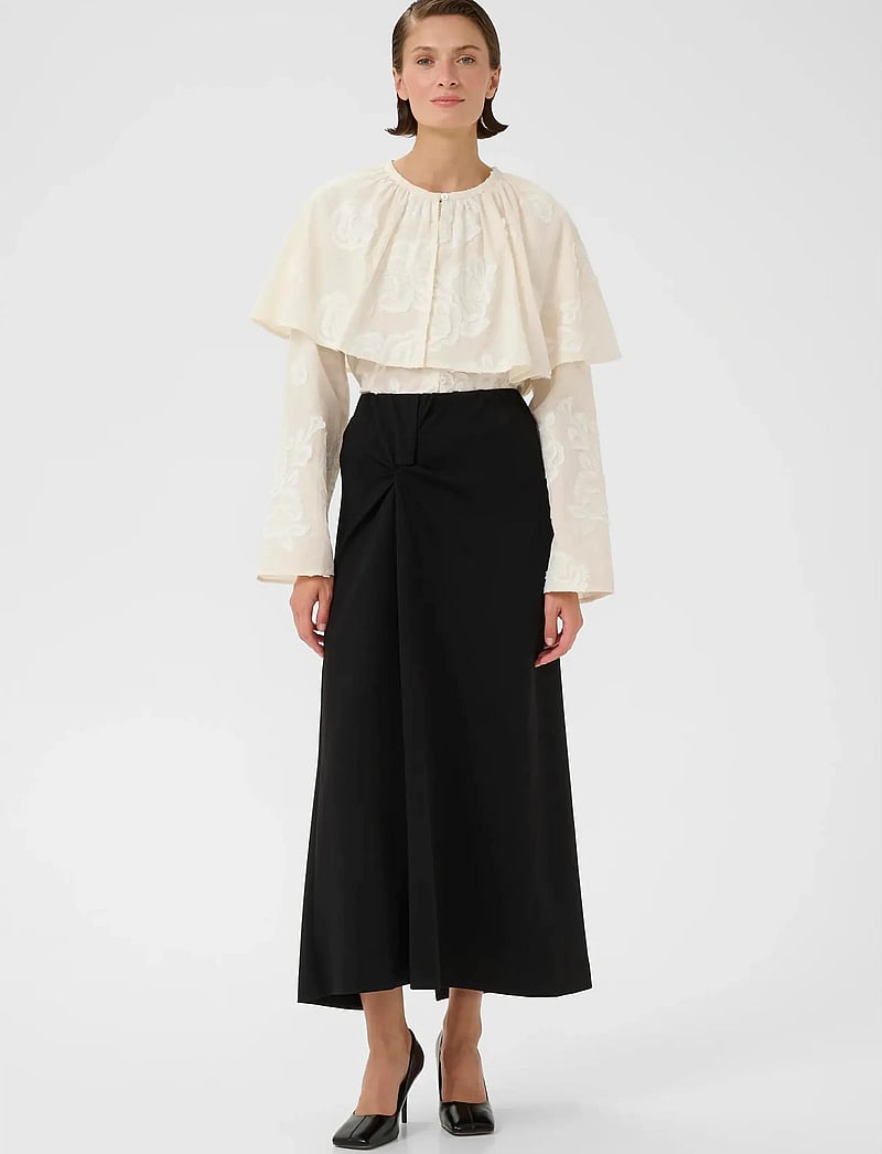 Karen By Simonsen - KBErmine Blouse - langärmlige blusen - egret - 3