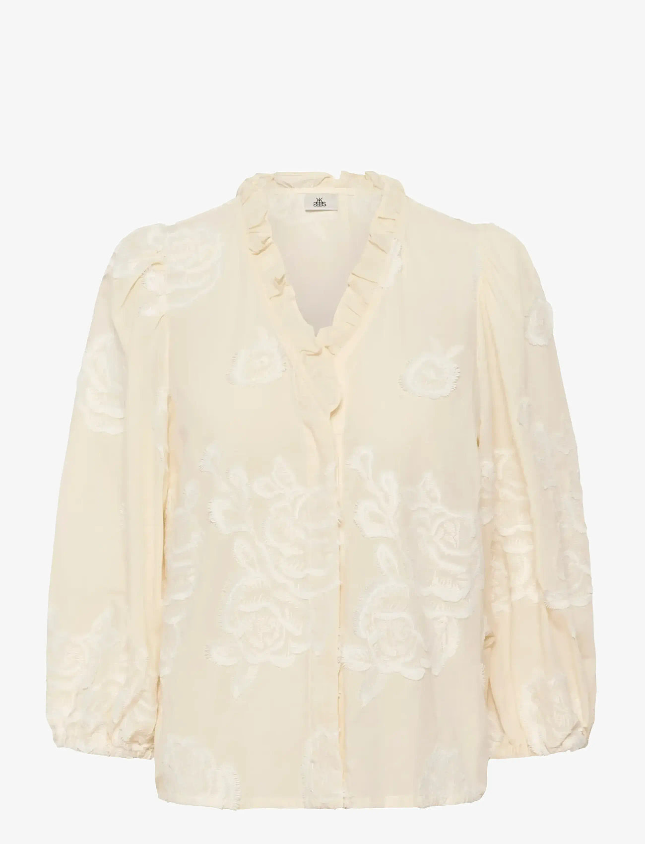 Karen By Simonsen - KBErmine Shirt - langärmlige blusen - egret - 1