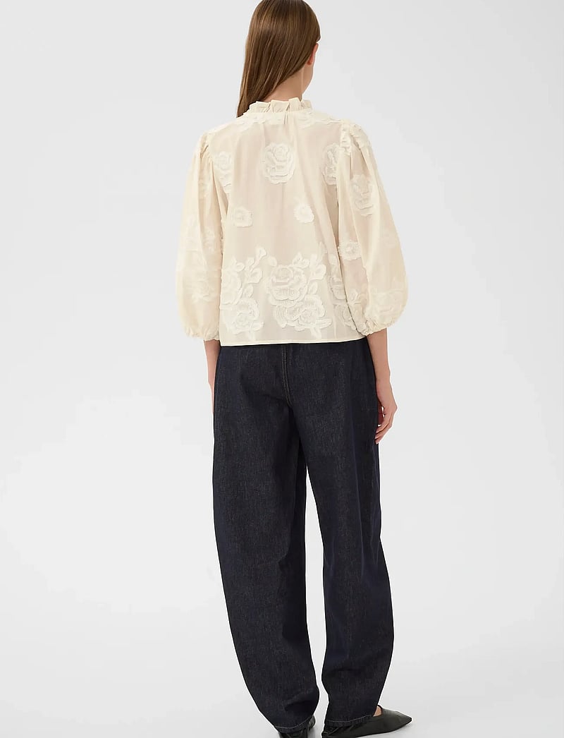 Karen By Simonsen - KBErmine Shirt - langärmlige blusen - egret - 4