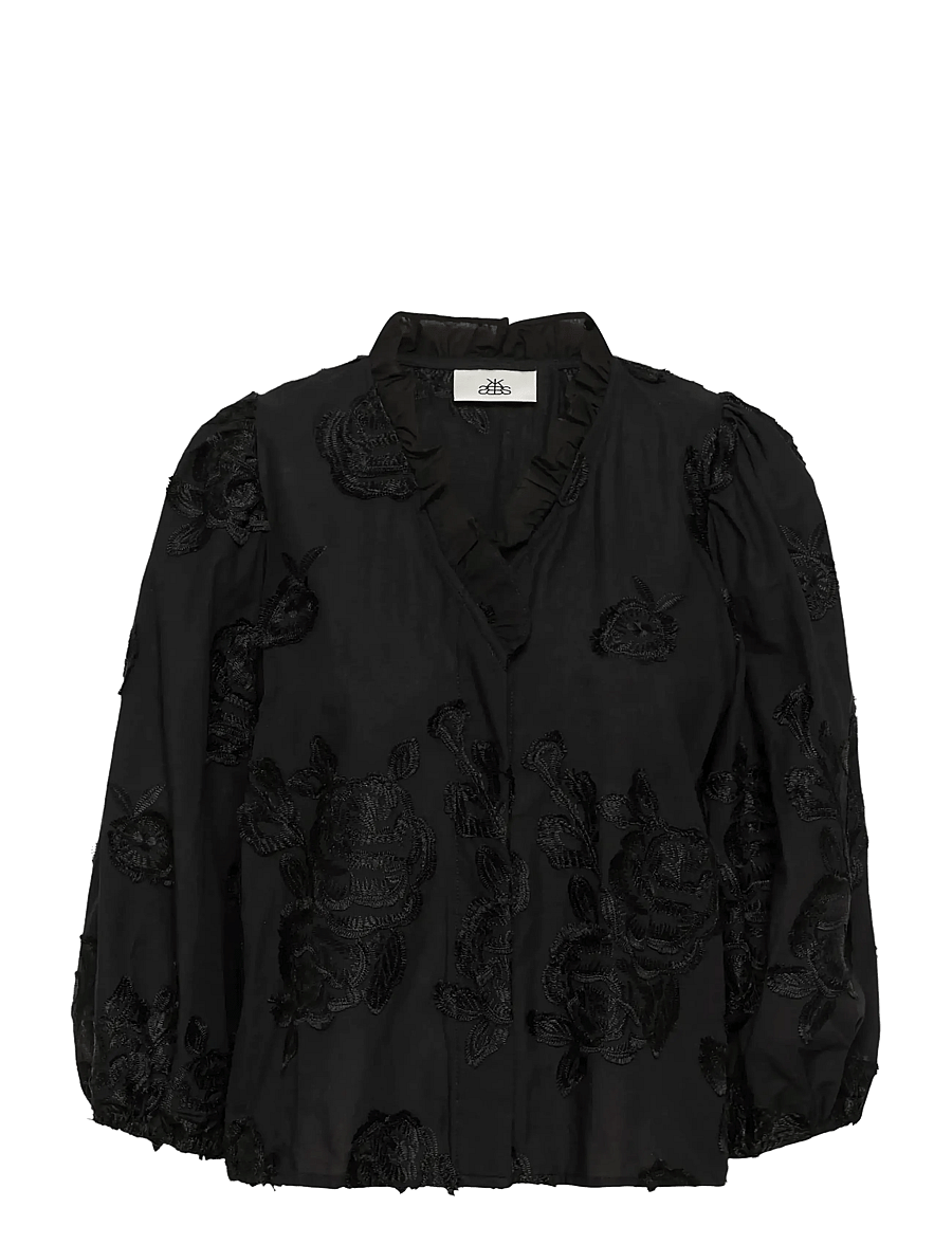 Karen By Simonsen - KBErmine Shirt - langærmede bluser - meteorite - 1
