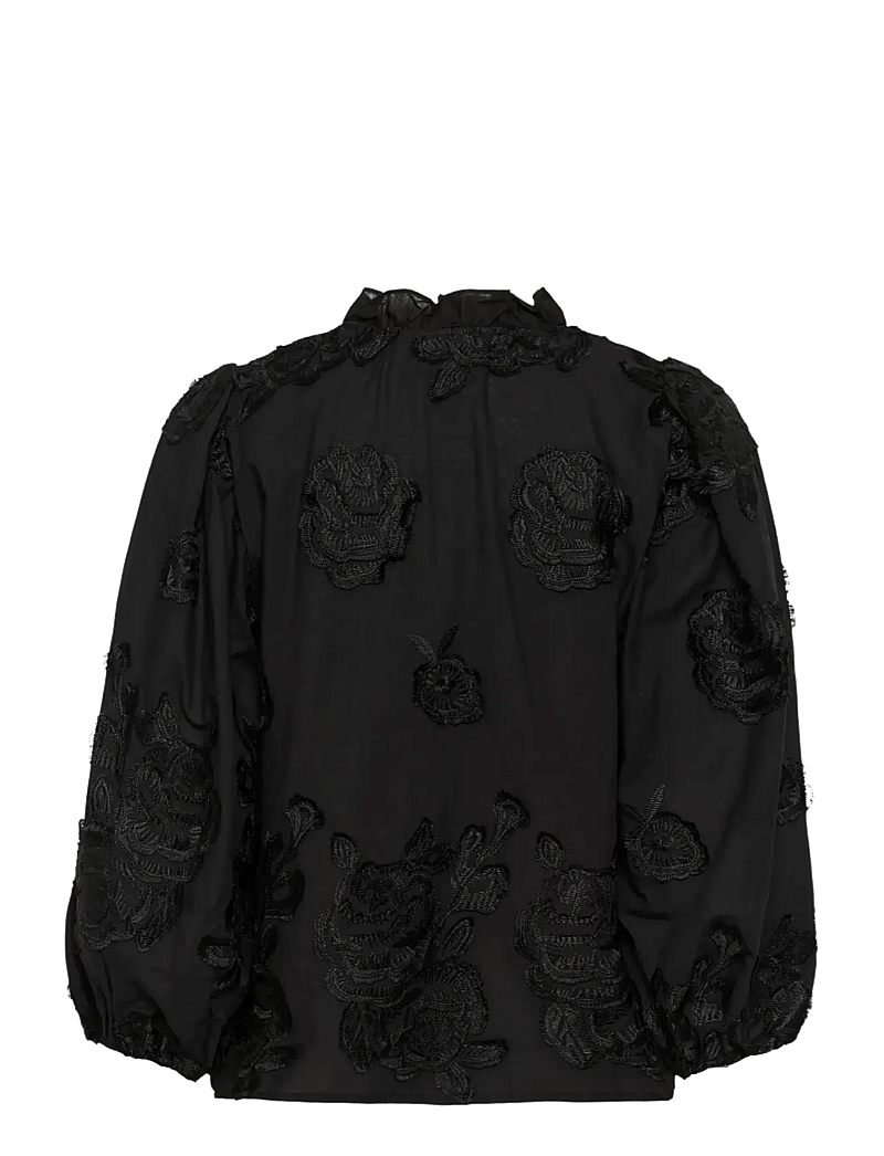 Karen By Simonsen - KBErmine Shirt - long sleeved blouses - meteorite - 2