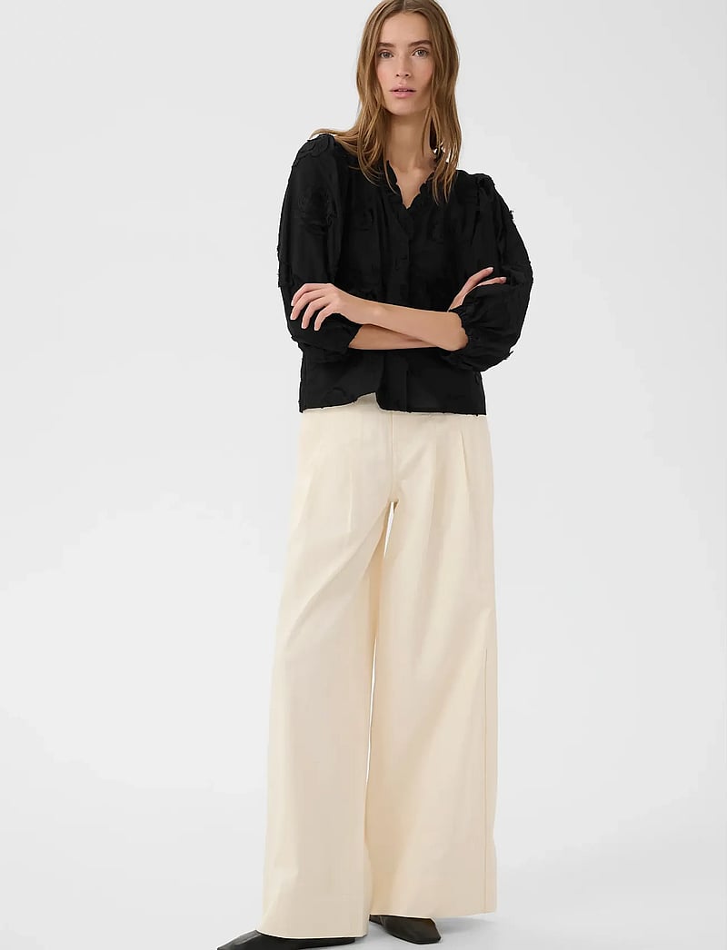 Karen By Simonsen - KBErmine Shirt - long sleeved blouses - meteorite - 3